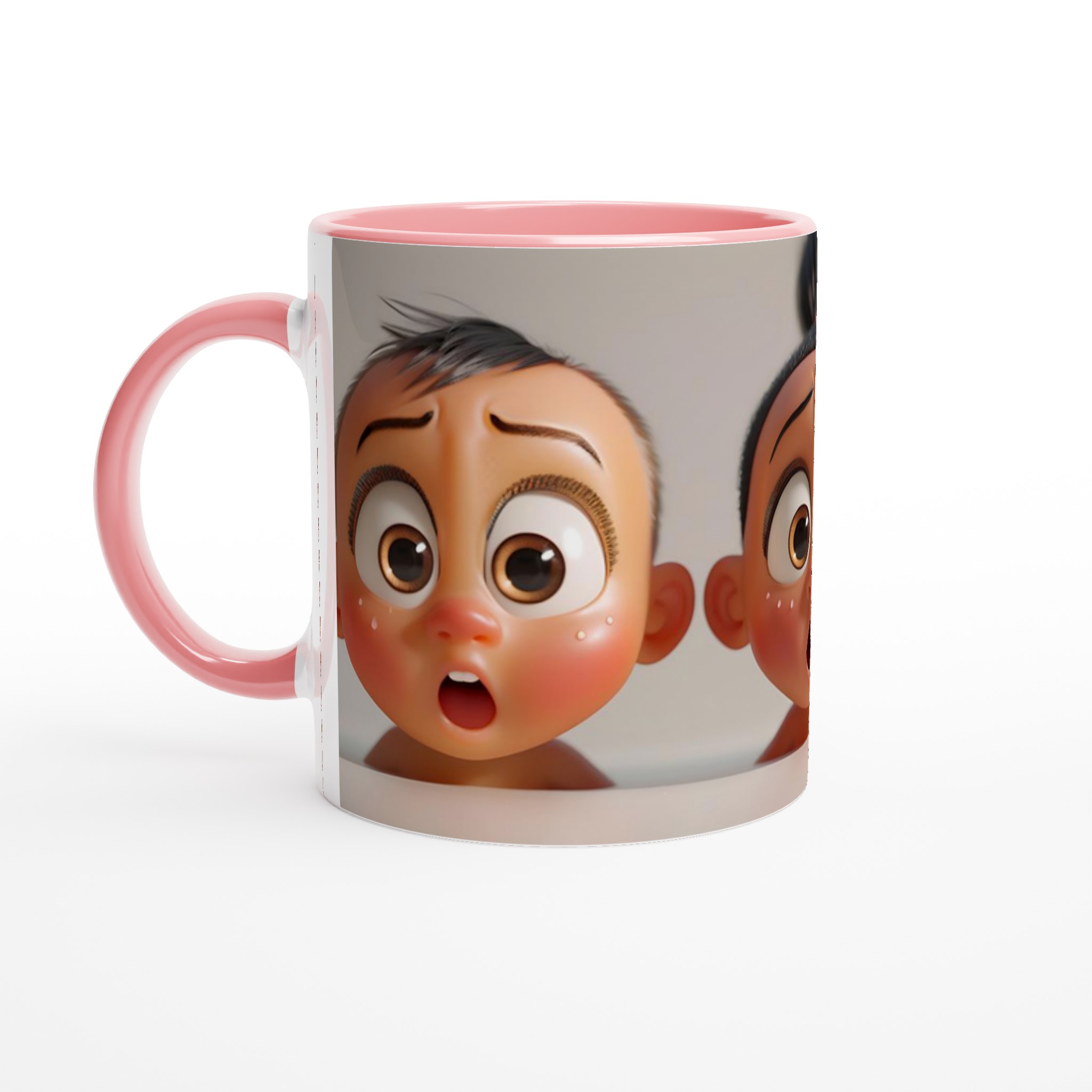 Förvånade Babyansikten 11oz Keramisk Mugg – Uttrycksfull Design i Flera Färger 6 85bf8574-b01d-4eb8-8bf6-6467c042f55a