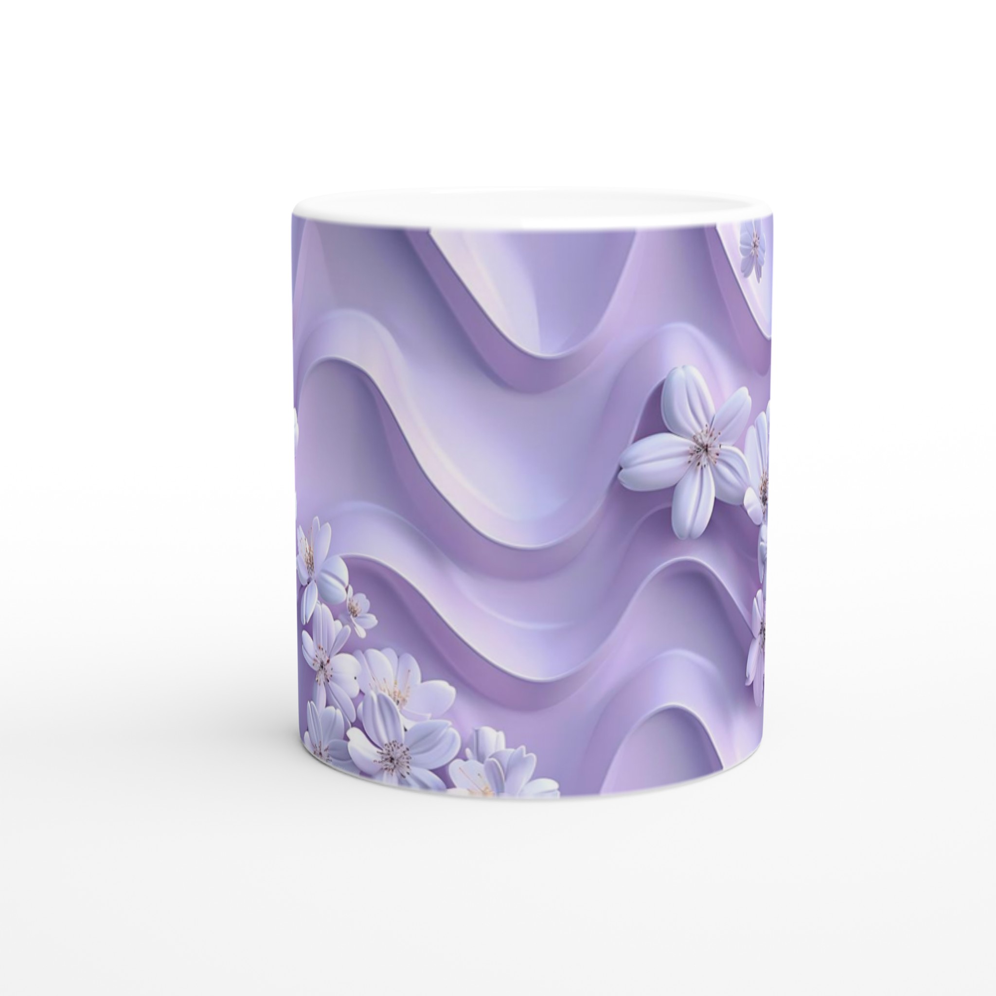 Vårblommor på Vågformad Bakgrund – 11oz Keramikmugg i Valfri Färg 9 85c66d49-afba-42b0-922b-232e5f5b9c44