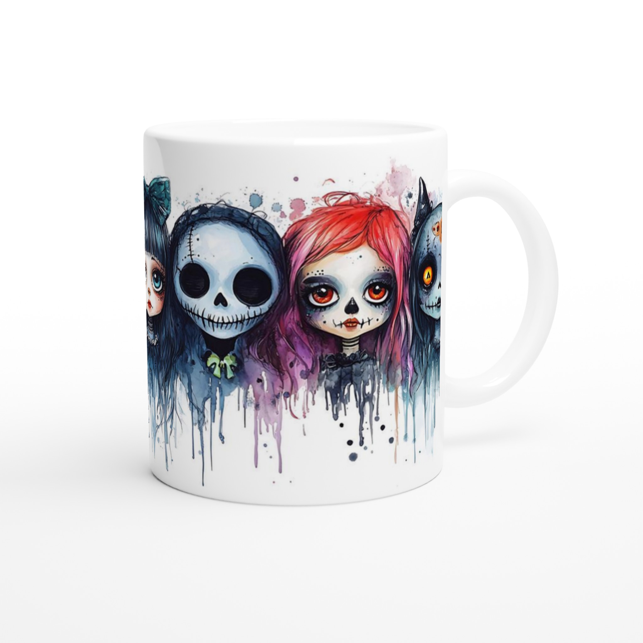 Udda Vänner Keramisk Mugg – Gotisk Akvarell Design i 7 Färger 9 85d26877-b306-48a4-9a56-6552f8fd880d