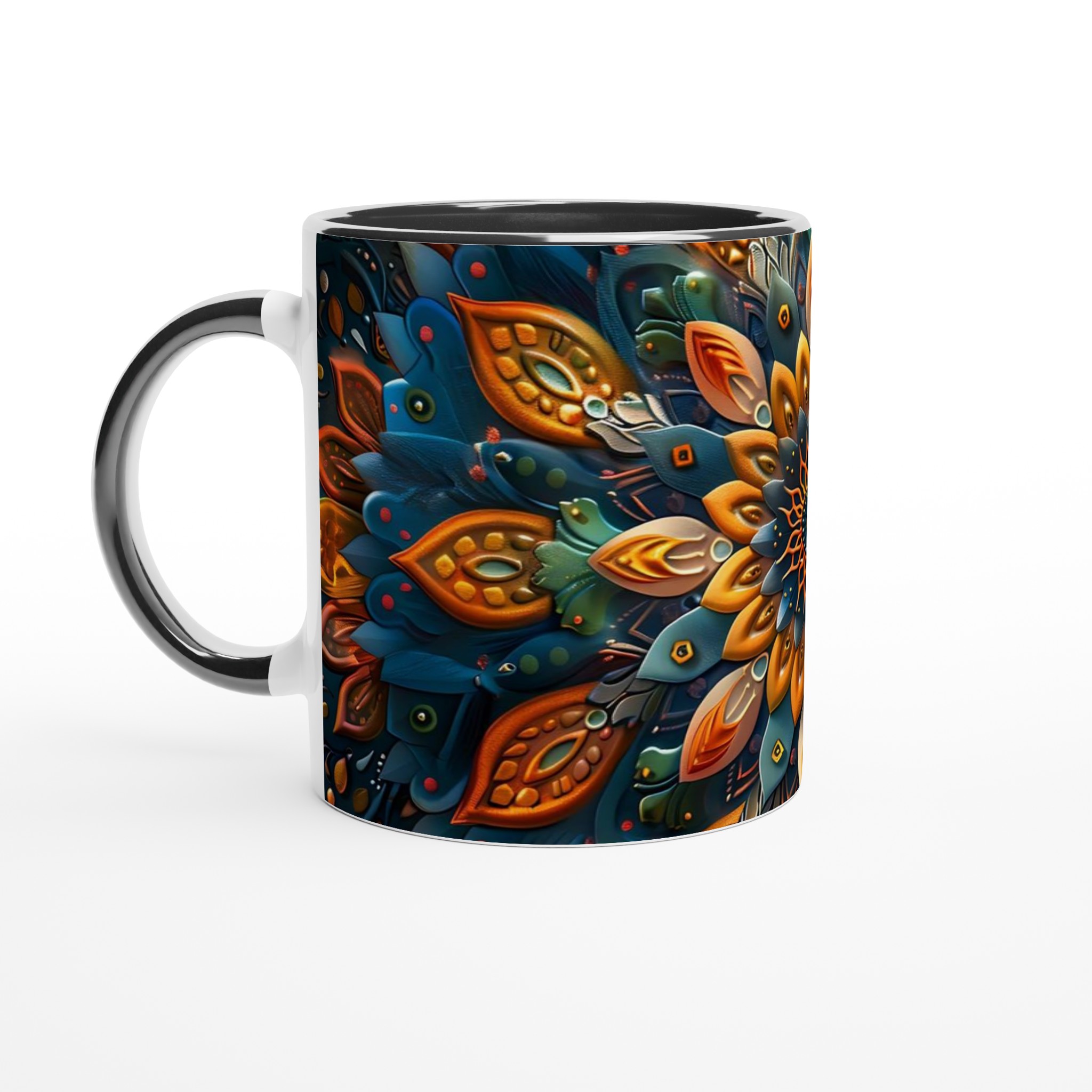 Abstrakt Mandala 11oz Keramisk Mugg - Levande Konsttryck för Kaffeälskare 4 85f7ce5d-ba04-4bbe-bf98-28b1363448e9