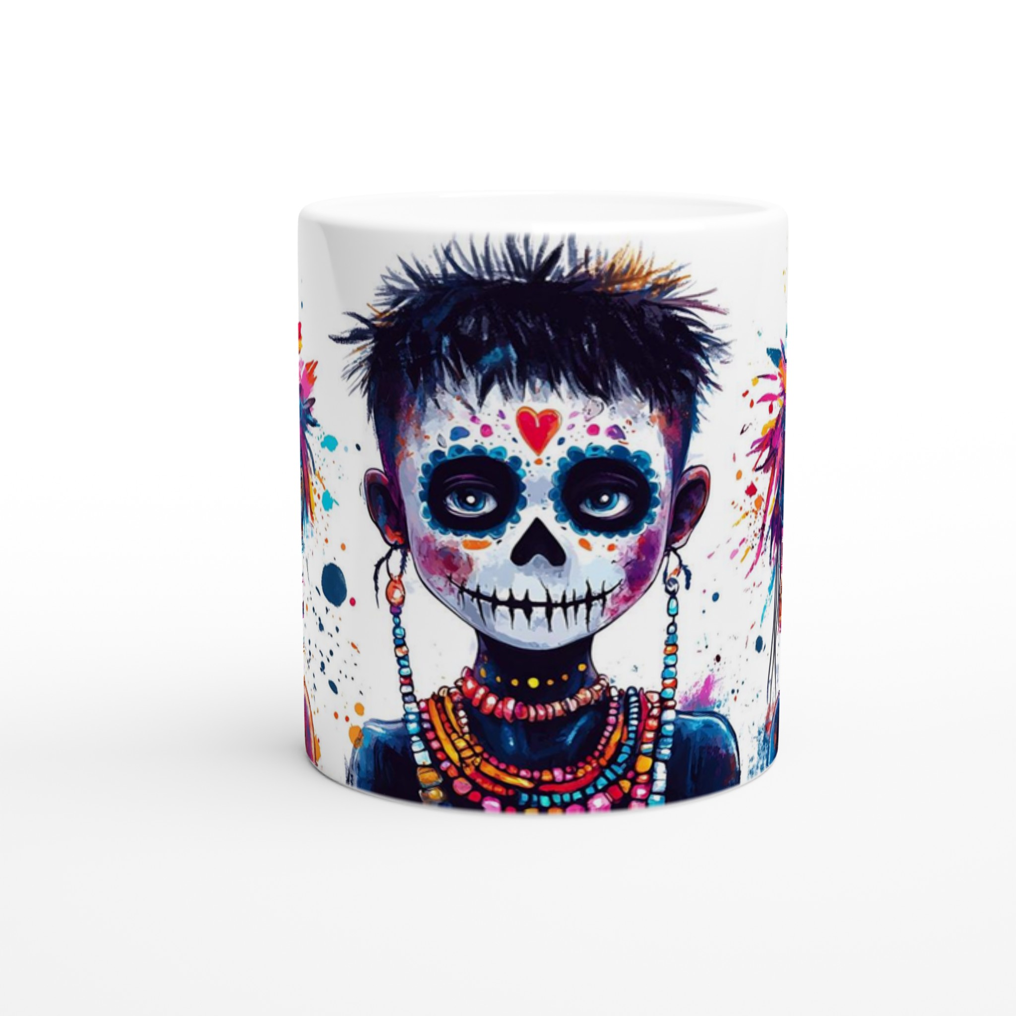 Färgsprakande Calavera Mugg - 11oz Keramisk Kaffemugg i ditt val av sju livfulla färger 8 85faf9ea-5157-4f35-8c86-ce5d2c34b23b