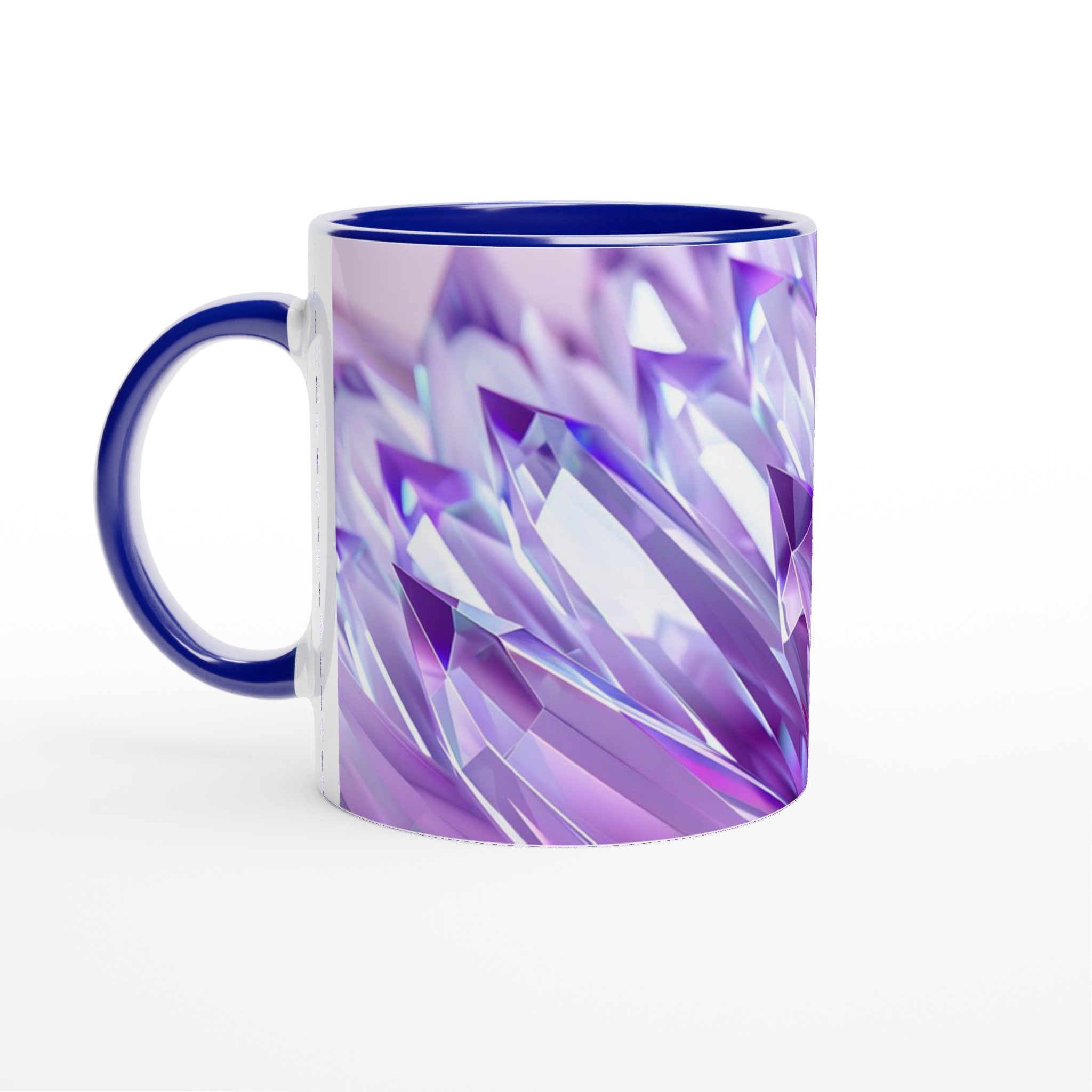 Glittrande Lila Prismamugg – 11 oz Keramisk Kaffemugg med Kristallklar Design 2 86322442-5e5d-4a63-af82-39f4afa2023d