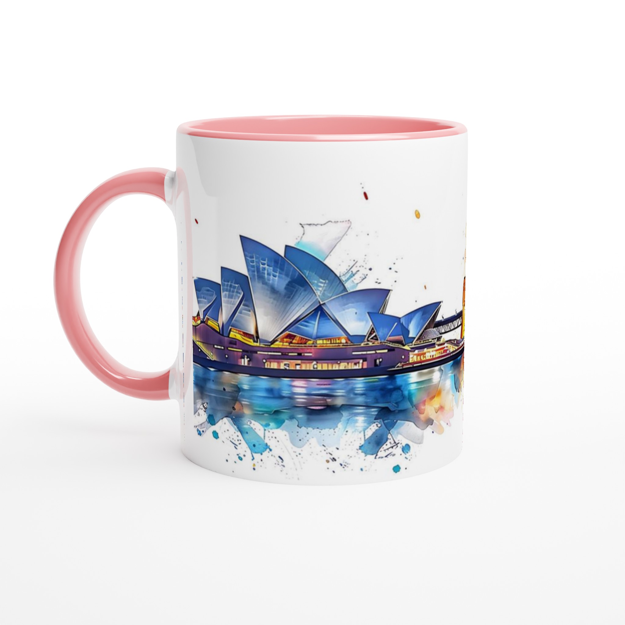 Sydney Skyline Akvarell Mugg – Färgstark Keramisk Kaffekopp 11oz 6 8635088b-7191-4497-821e-6de35323faa6