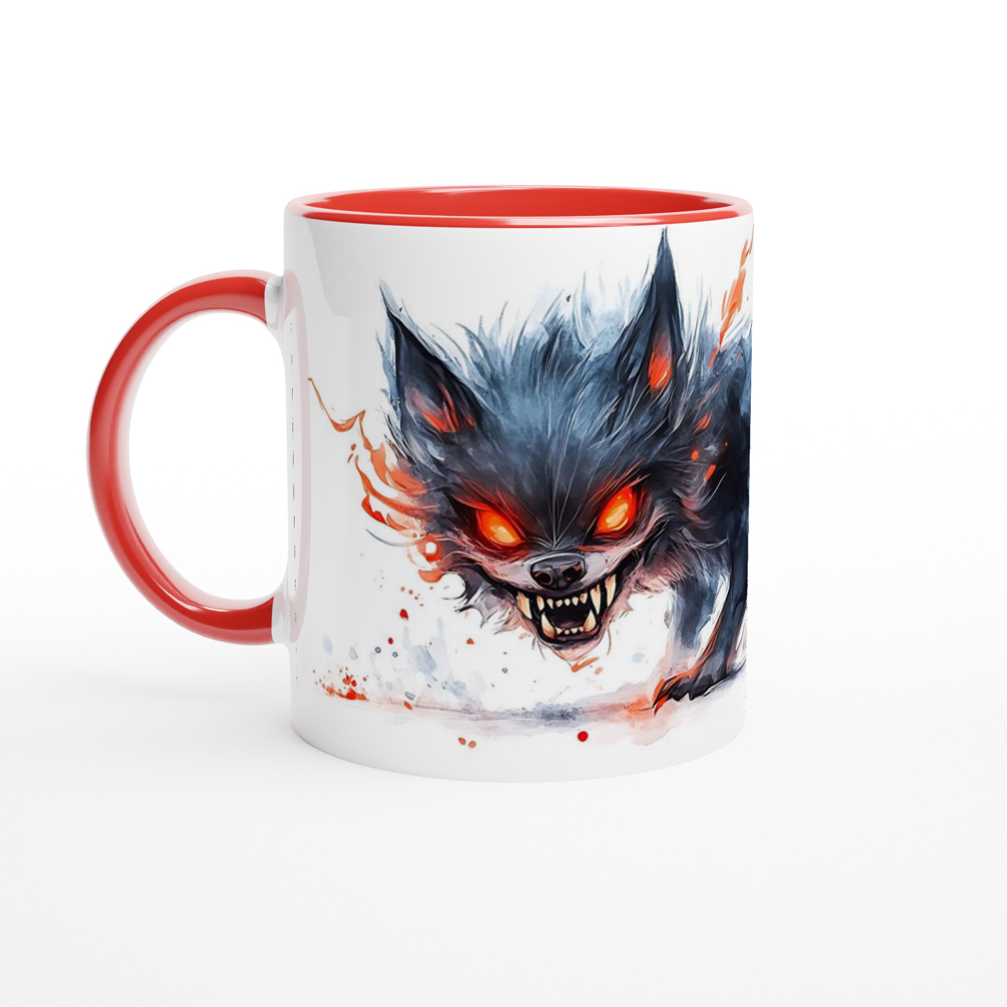 Demonisk Vargmugg – Keramisk 11oz Kaffekopp med Intensiv Akvarellkonst i Valfri Färg 5 86813cb6-b5c8-4590-8733-f332d4273825