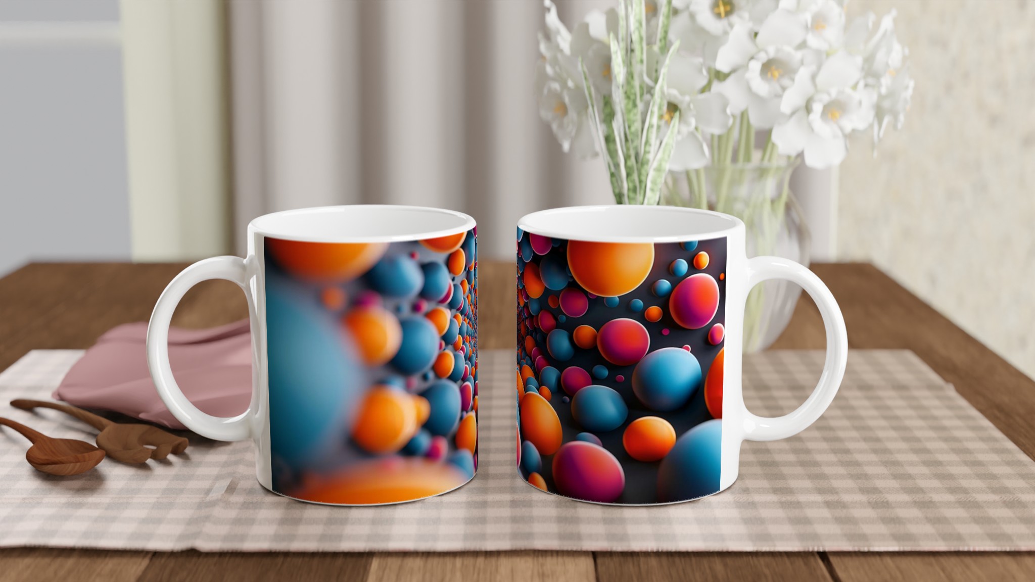 Abstrakt Bubbel Explosion Keramikmugg - 11oz, Välj din Favoritfärg! 10 8696b084-70fe-4504-abf6-c26d0de6a6d4