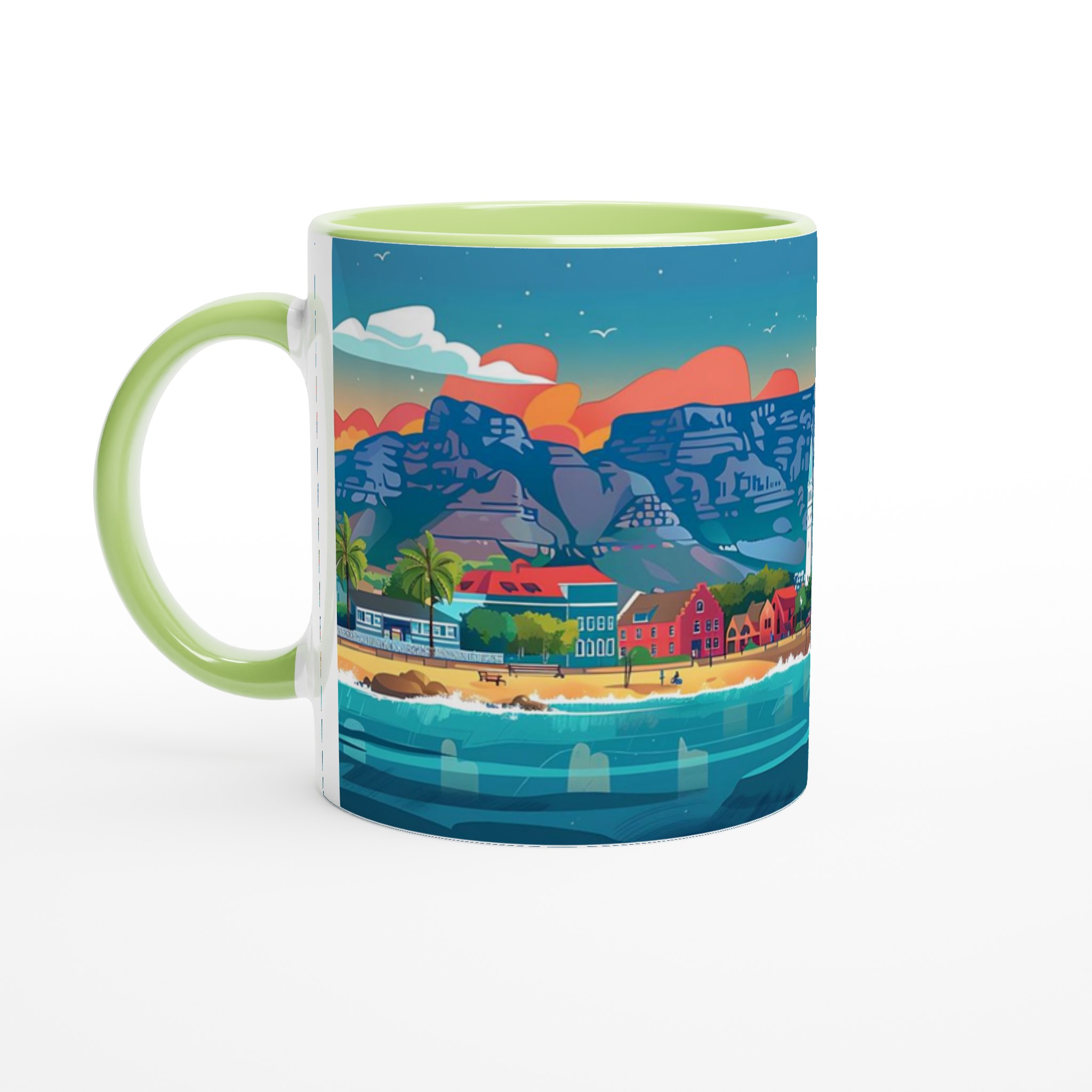 Färgsprakande Kuststad Keramikmugg – Din Kaffestund med Soliga Vyer, Välj Bland Flera Färger! 7 86ec63d4-aff2-4522-adc0-9cb6606d1c47
