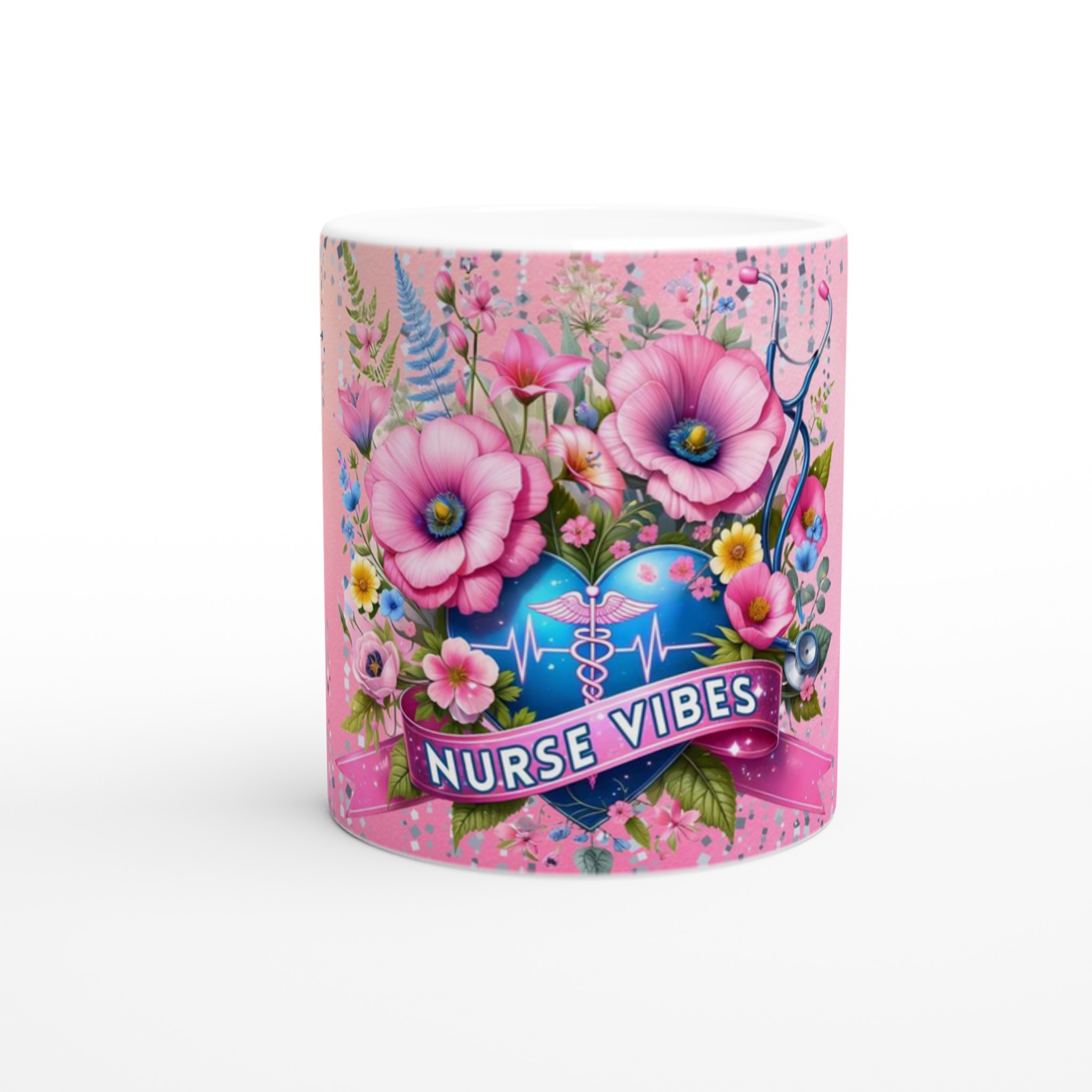 Nurse Vibes 11oz Keramisk Mugg – Fira Vårdande Hjältar i Färgstarka Toner 8 87108455-b695-4197-8ce6-5ccf61cf1bd5