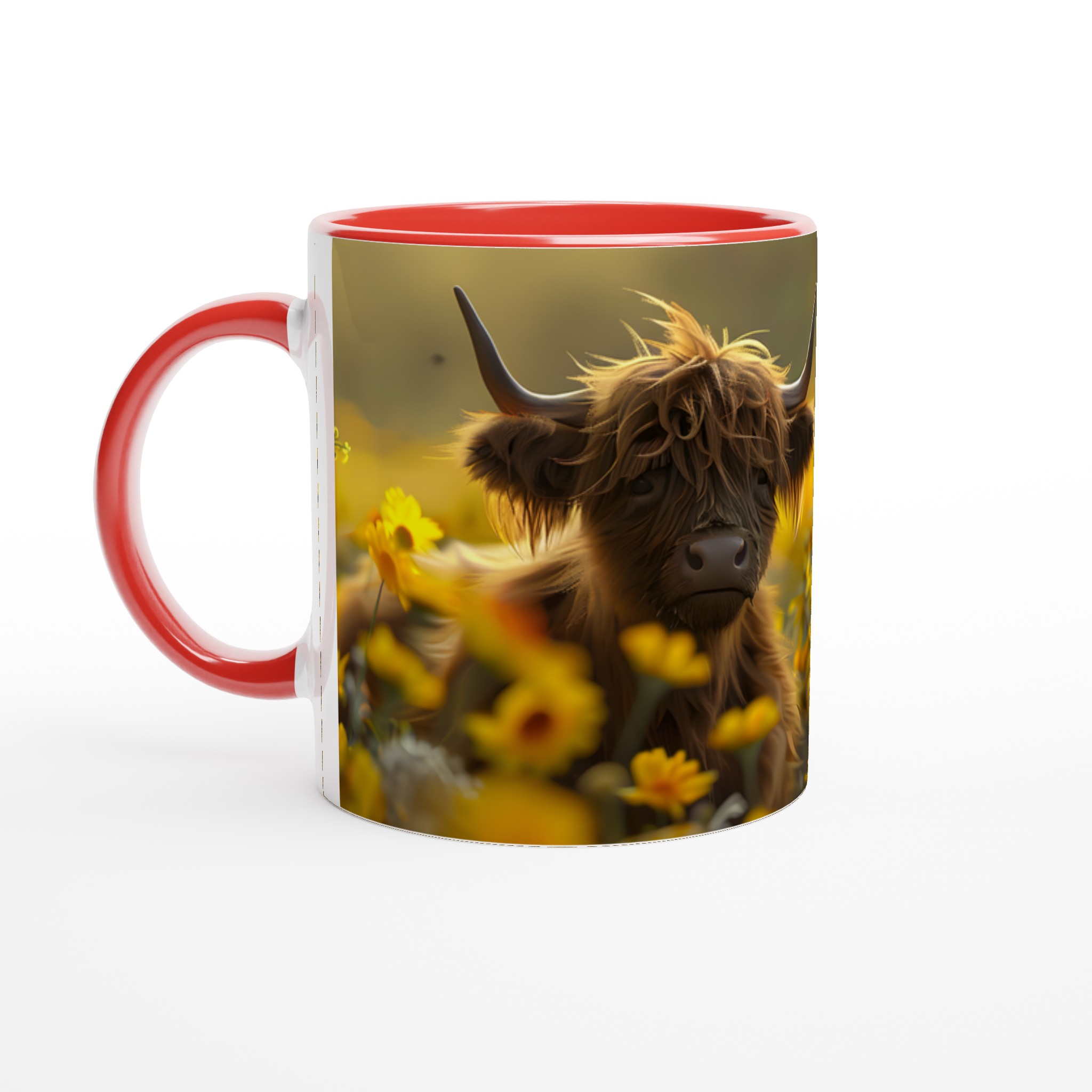Söt Långhårig Ko i Blomsterfält 11oz Keramisk Mugg – Välj bland 7 Livfulla Färger! 5 874e32ab-e7a0-418a-8652-8abcd0d0f8d3