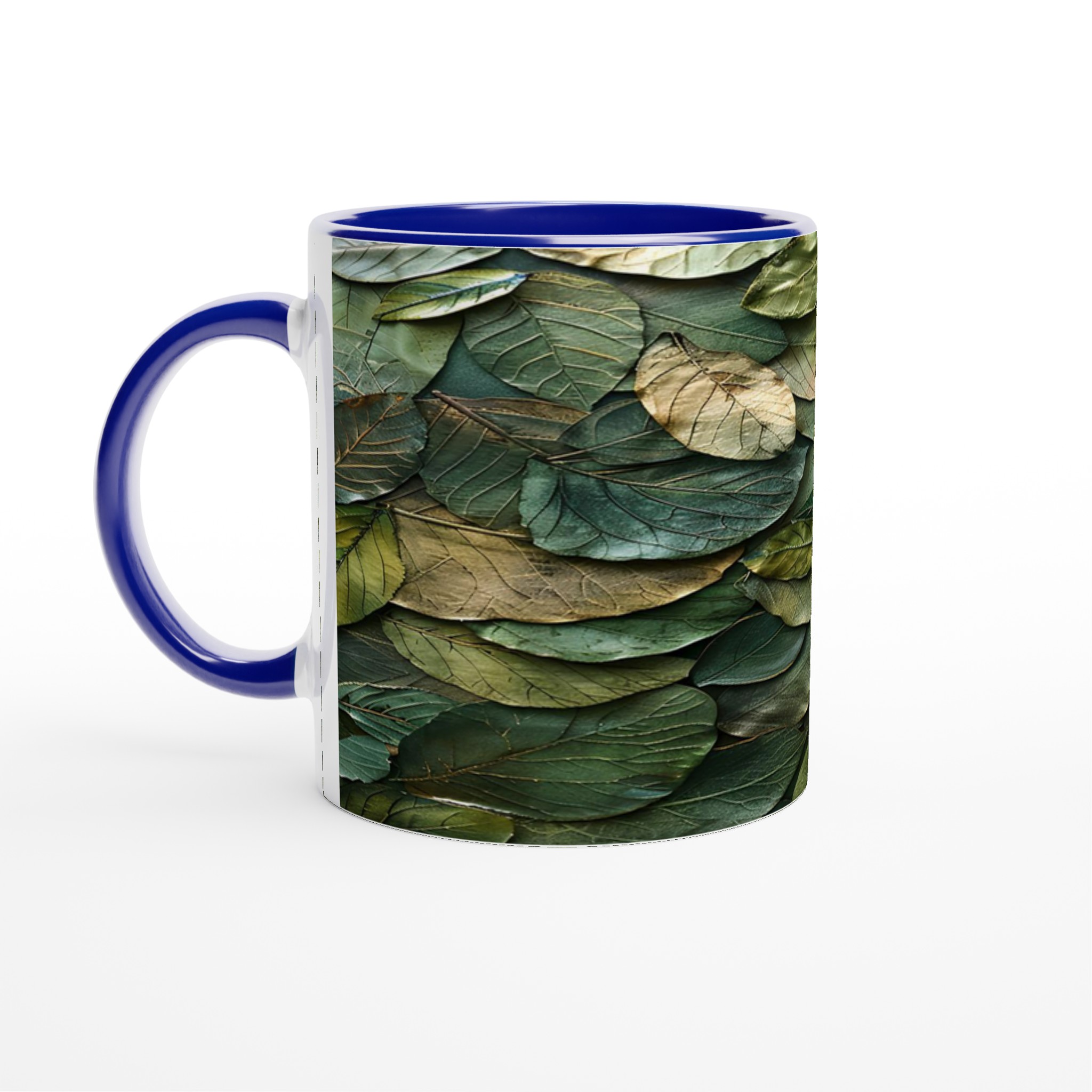 Naturnära Keramisk Mugg 11oz – Skogsgröna Lövdesign i Valfri Färg 2 87a78abd-c715-4d0c-95ca-099b35cae5bb