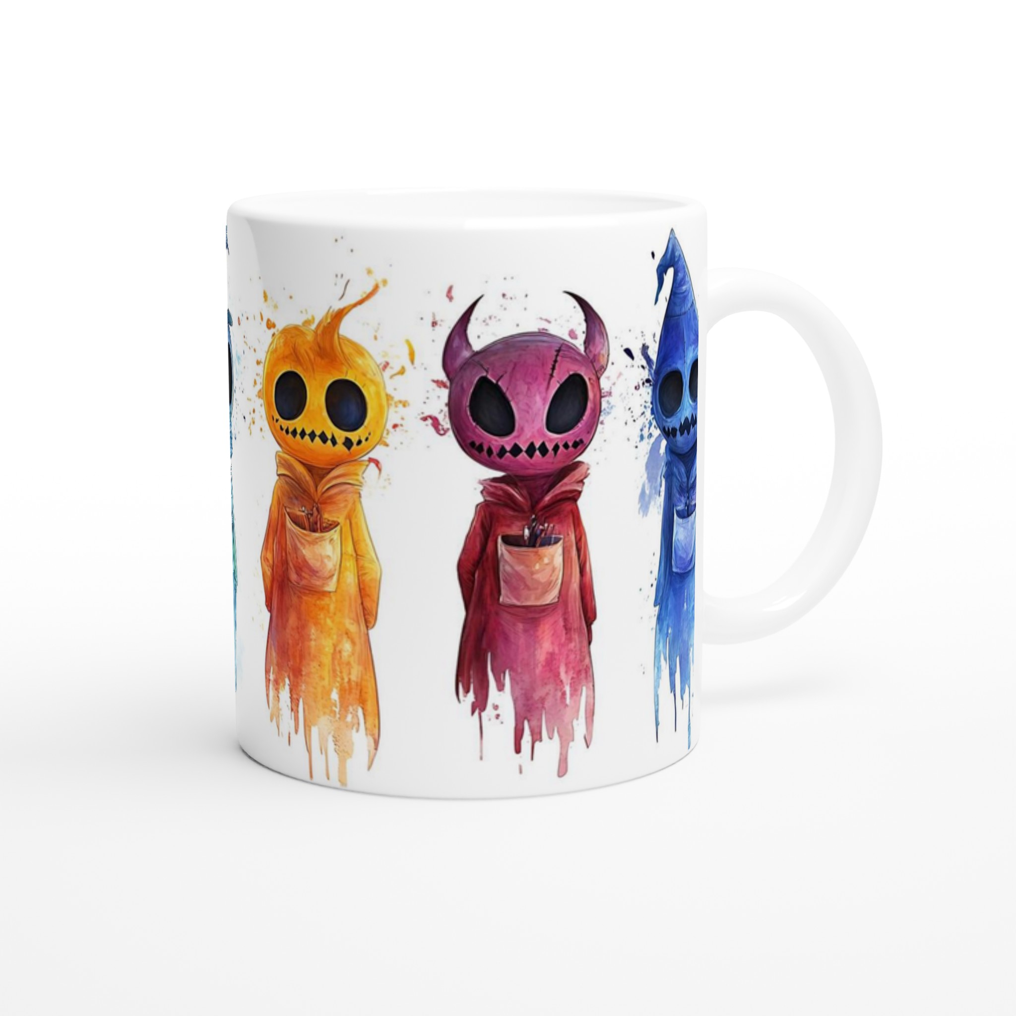 Färgglada Halloween-vänner: Unik 11 oz Keramisk Mugg för Skrämmande Kul i Alla Regnbågens Färger 9 87c03df2-b14b-44bc-9b35-024bfba1eac1