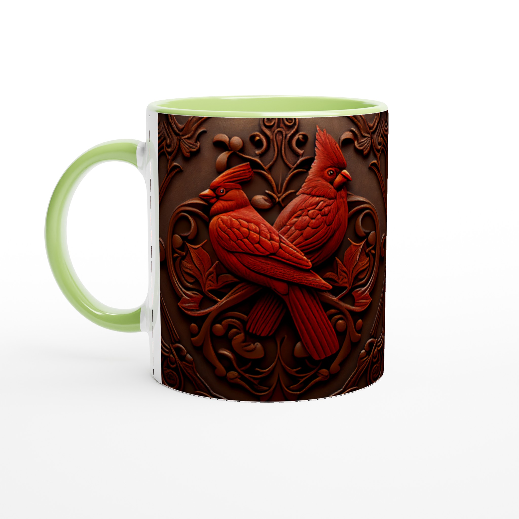 Vit 11oz Keramisk Mugg med Detaljerad Röd Kardinaldesign i Flera Färger 7 87c74efd-828b-4475-8fb7-a61158a52d5d