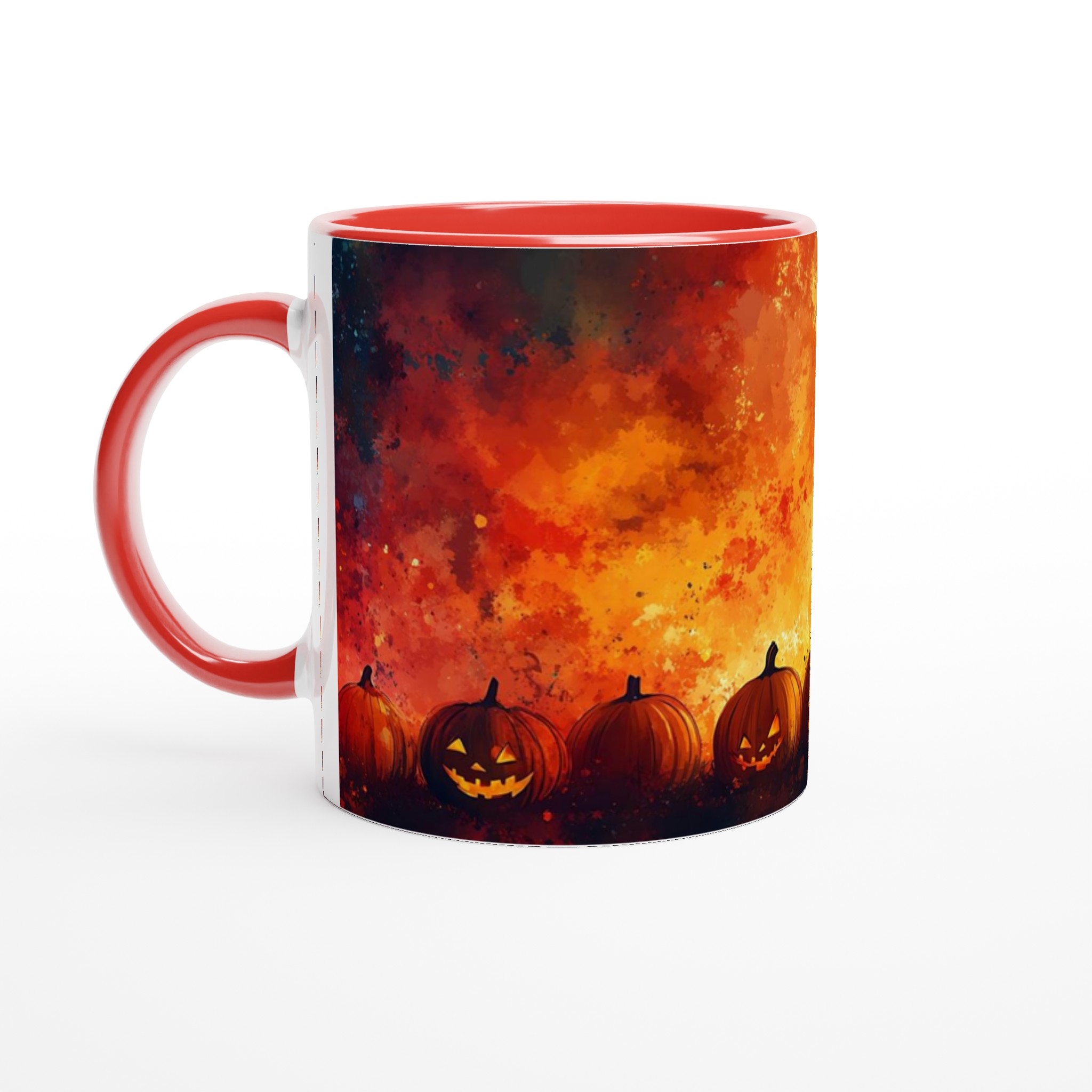 Magisk Halloween-Mugg - Dansande Silhuett & Pumpalyktor i Akvarell – Välj bland 7 Färger! 5 884be8e5-d813-46d5-9b29-7f38a704c9b8