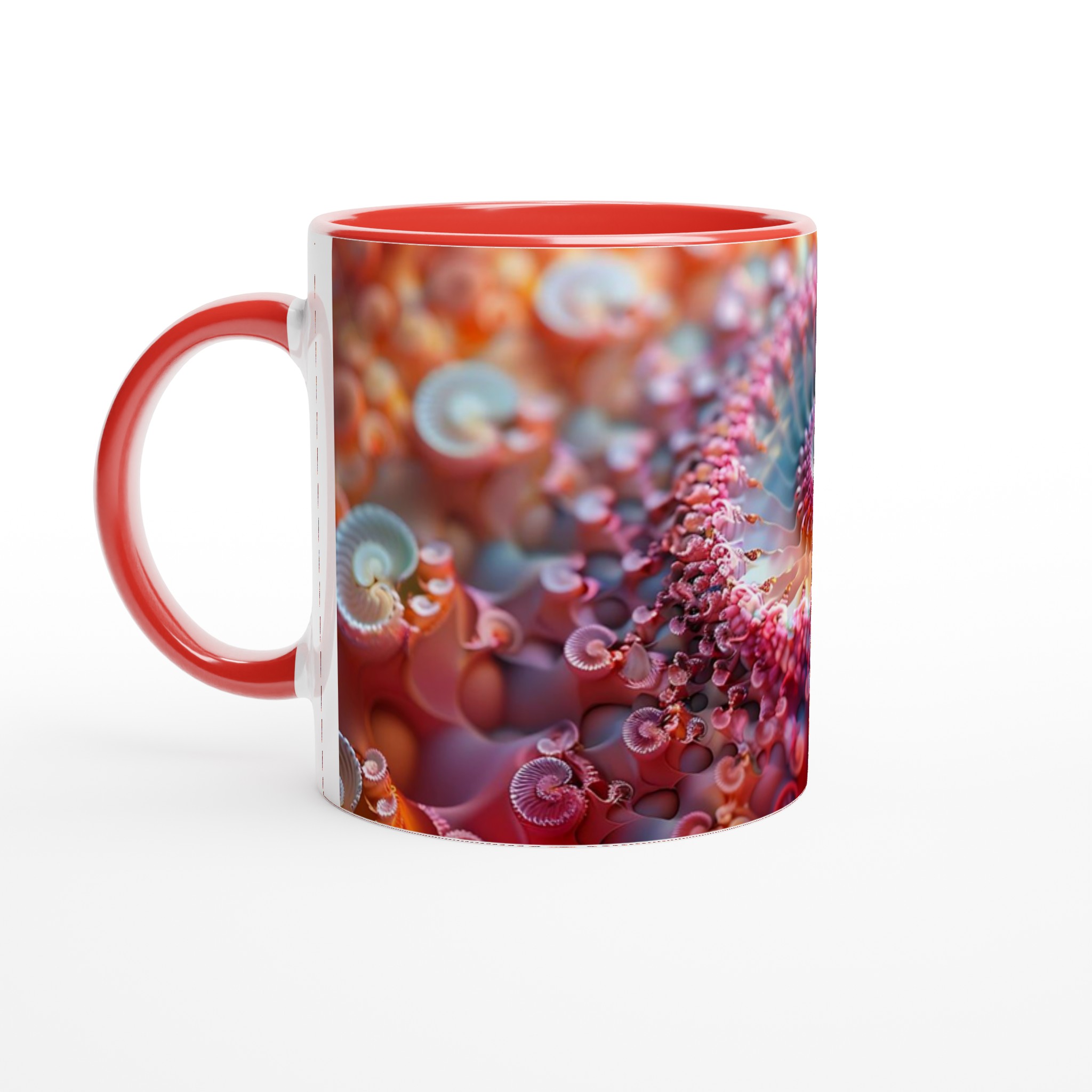 Abstrakt Spiral Keramikmugg - Livfull Rosa och Orange Konstnärlig Design, 11oz 5 885ae09d-5bb7-4b66-9850-18f636a7e2a0