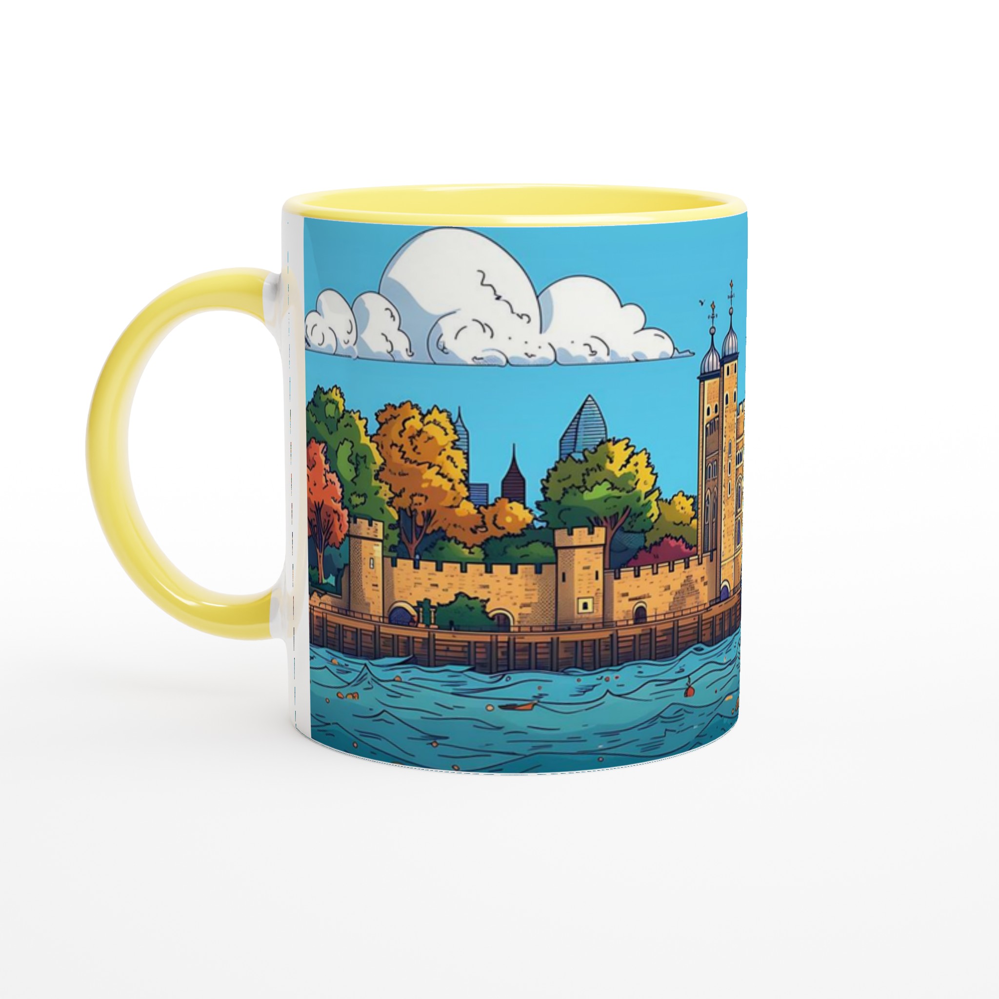 Towern i London Cartoon Keramisk Mugg – Färgstark 11oz Favorit i ditt Val av Sju Nyanser 3 885d6dae-b43c-4ed9-93d2-eab18627a4d3