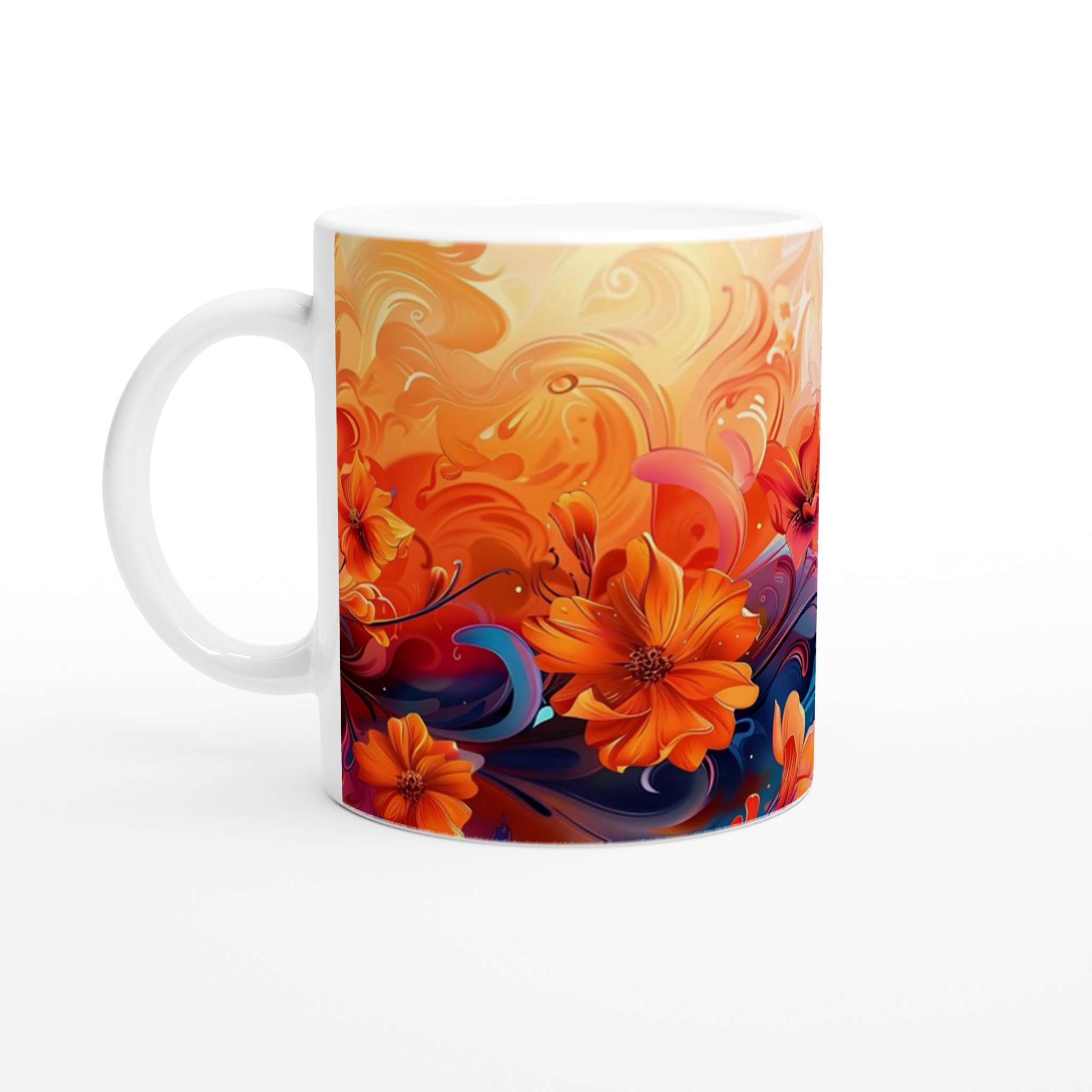 Abstrakt Blommig Konst Mugg – Livfulla Nyanser & Konstnärlig Elegans, Välj Bland Flera Färger 1 88640d96-ba1c-4ec3-b764-5a6f2aa8be79
