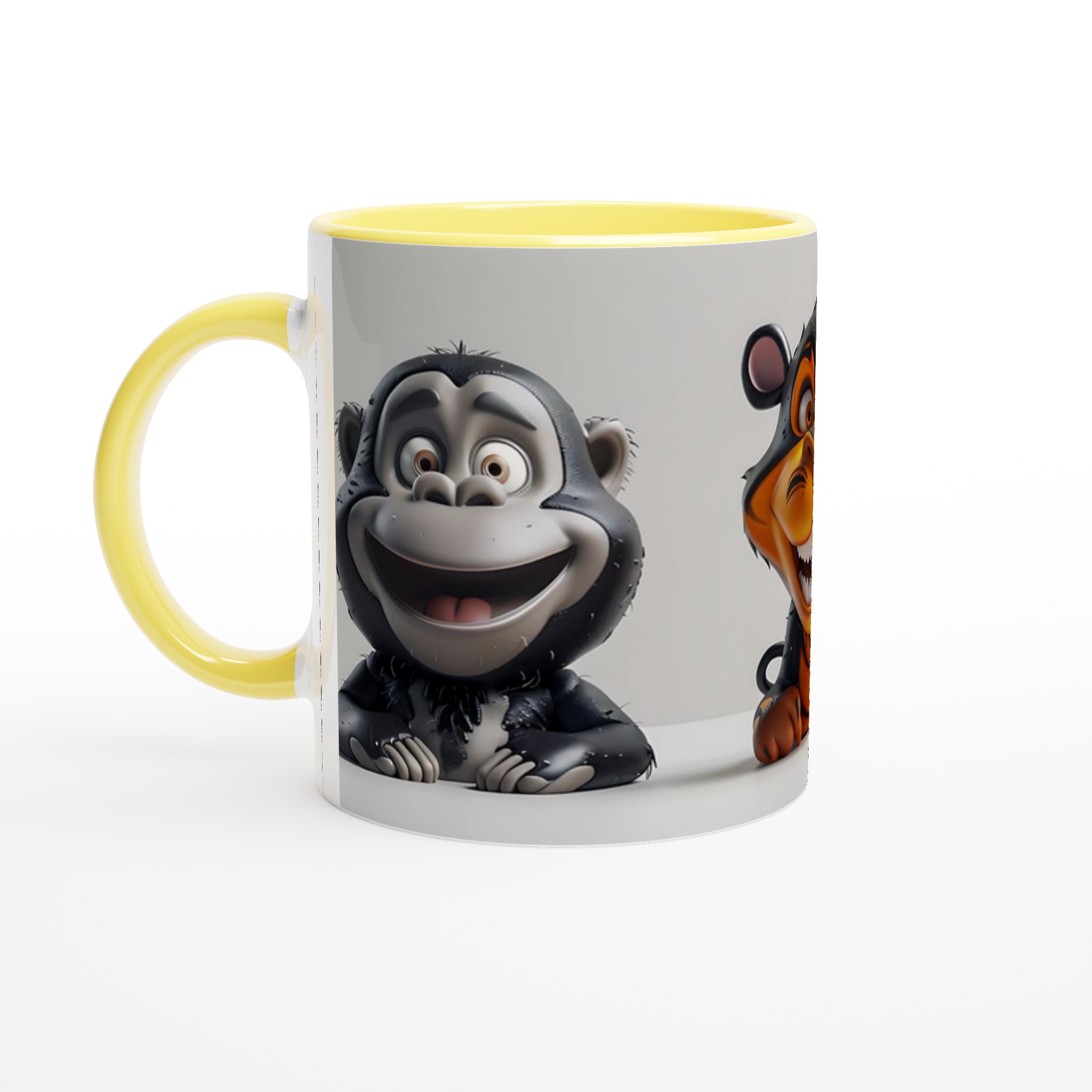 Glad Apa Keramisk Mugg - Rolig Kaffemugg med 3D-inspirerad Design 3 88cf10ea-f976-4e85-8a94-b9c611edbcd3