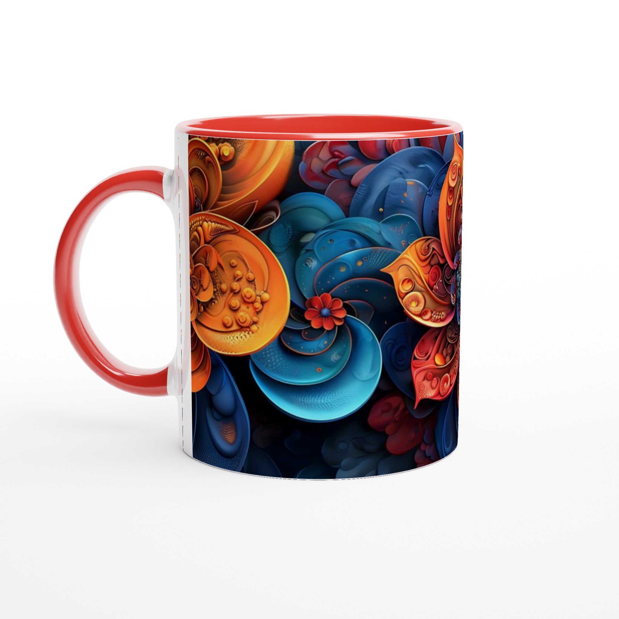 Abstrakt Blomstermugg: Levande Keramik i ditt Val av Färg – 11 oz 5 8902dcfd-7ed3-4bb3-bc1a-36290328e143