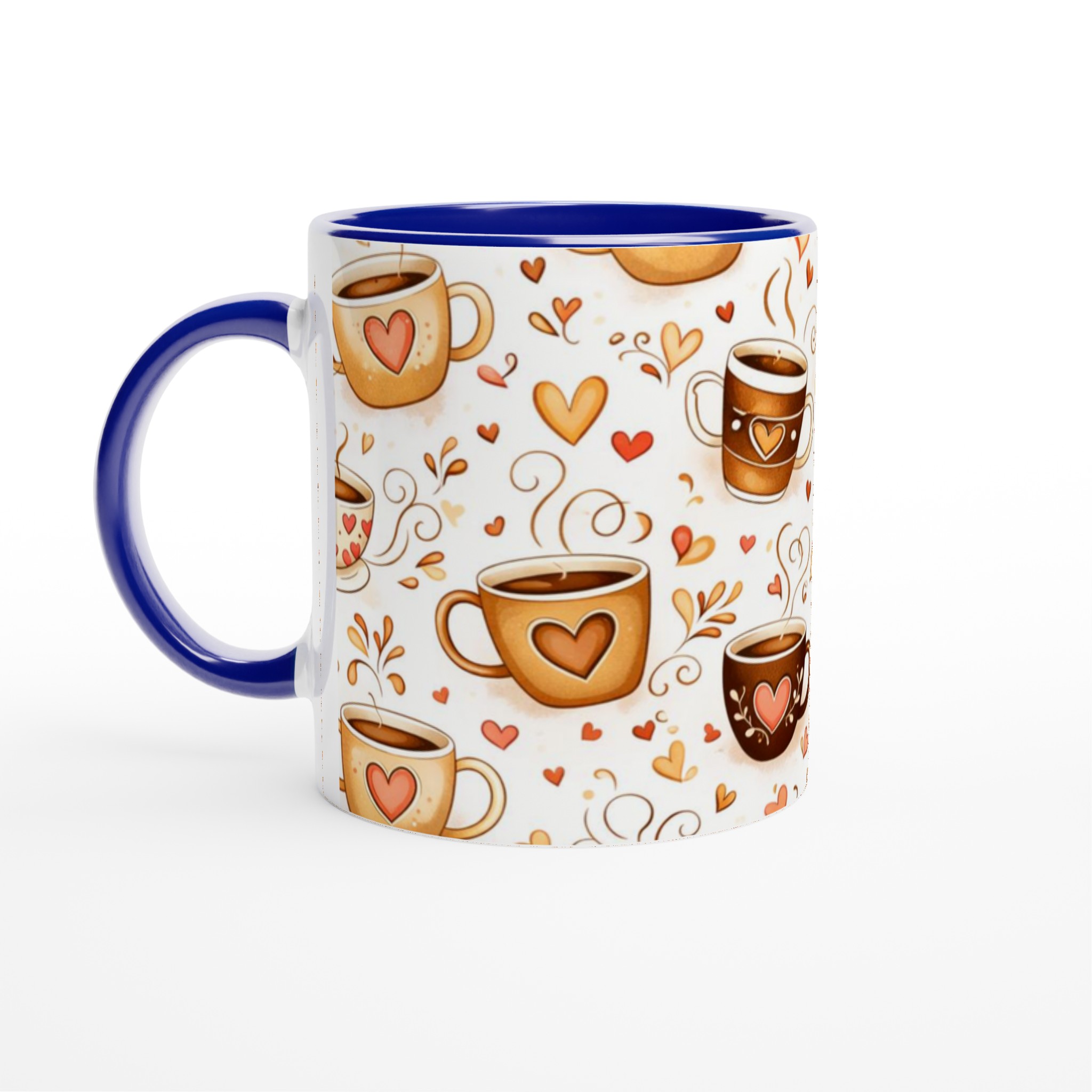 Vit 11oz keramisk mugg med kärleksfullt hjärtmotiv i flera färger 2 892a4d3f-5722-4a26-9fec-2f710729d355