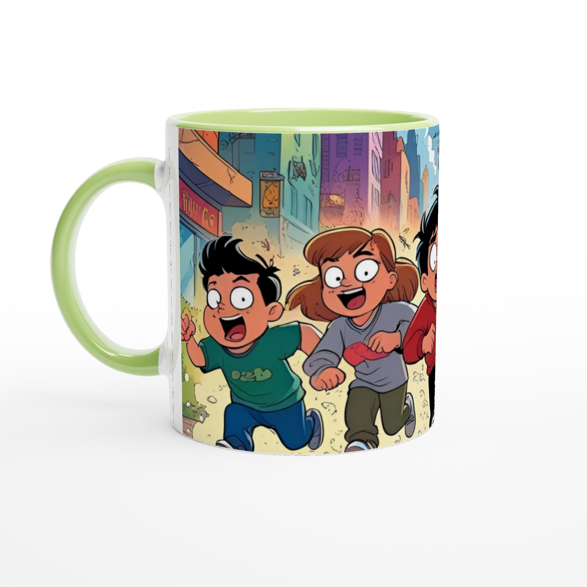 Färgstark 11oz keramisk mugg med lekfulla tecknade äventyr i flera livfulla färger 7 89515f08-237b-425c-9cf9-0edf1c7634b6