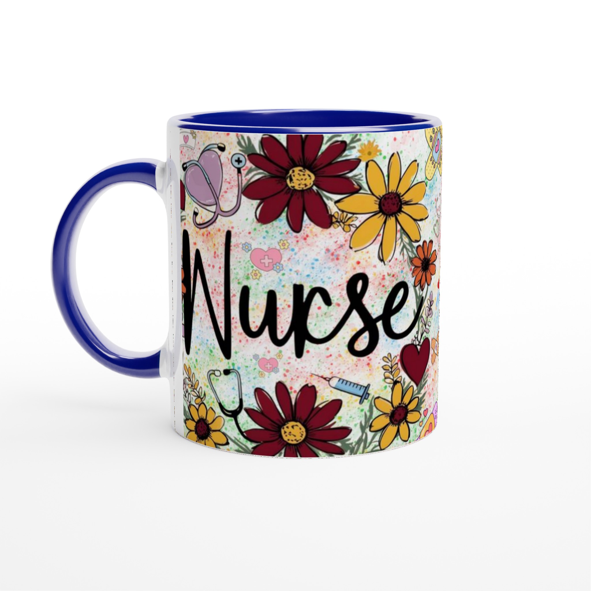 Vibrant Nurse-Themed 11oz Ceramic Mug in Your Choice of Colors 2 89796747-91a1-4348-a251-f3e347225616