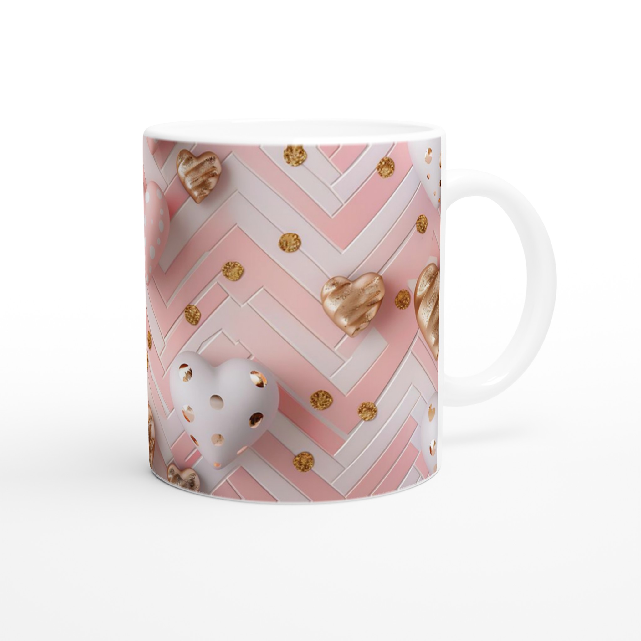 Kärleksfull 11oz Keramikmugg – Rosa & Guldlyx för Din Dryck 9 89871e7c-5515-4e57-8d24-0ed52378c227