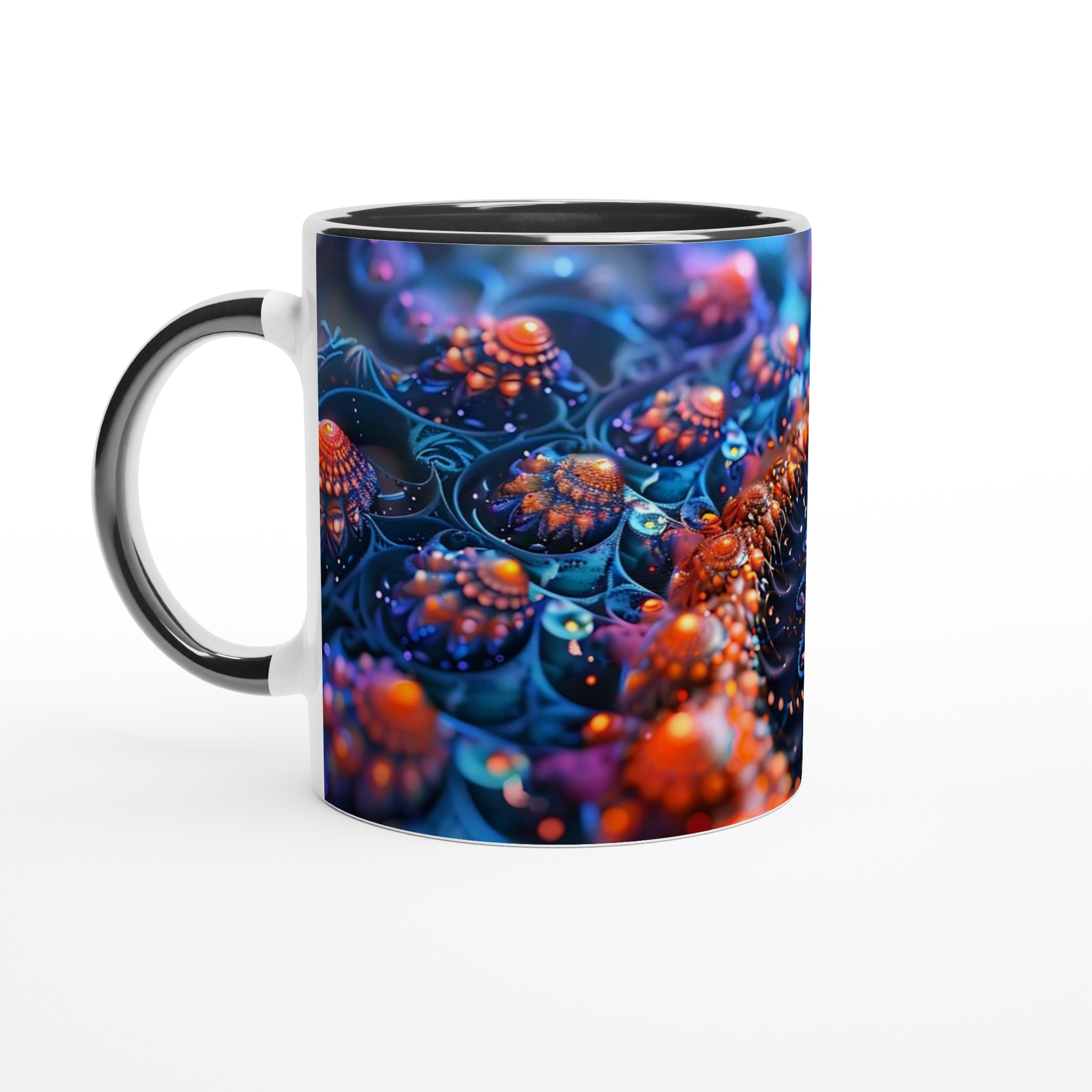 Kosmisk Spiral Mugg – Hypnotiserande Abstrakt Konst i Vibrerande Neonfärger på 11oz Keramik 4 898d71d6-484d-4093-bd93-4e991898c61a