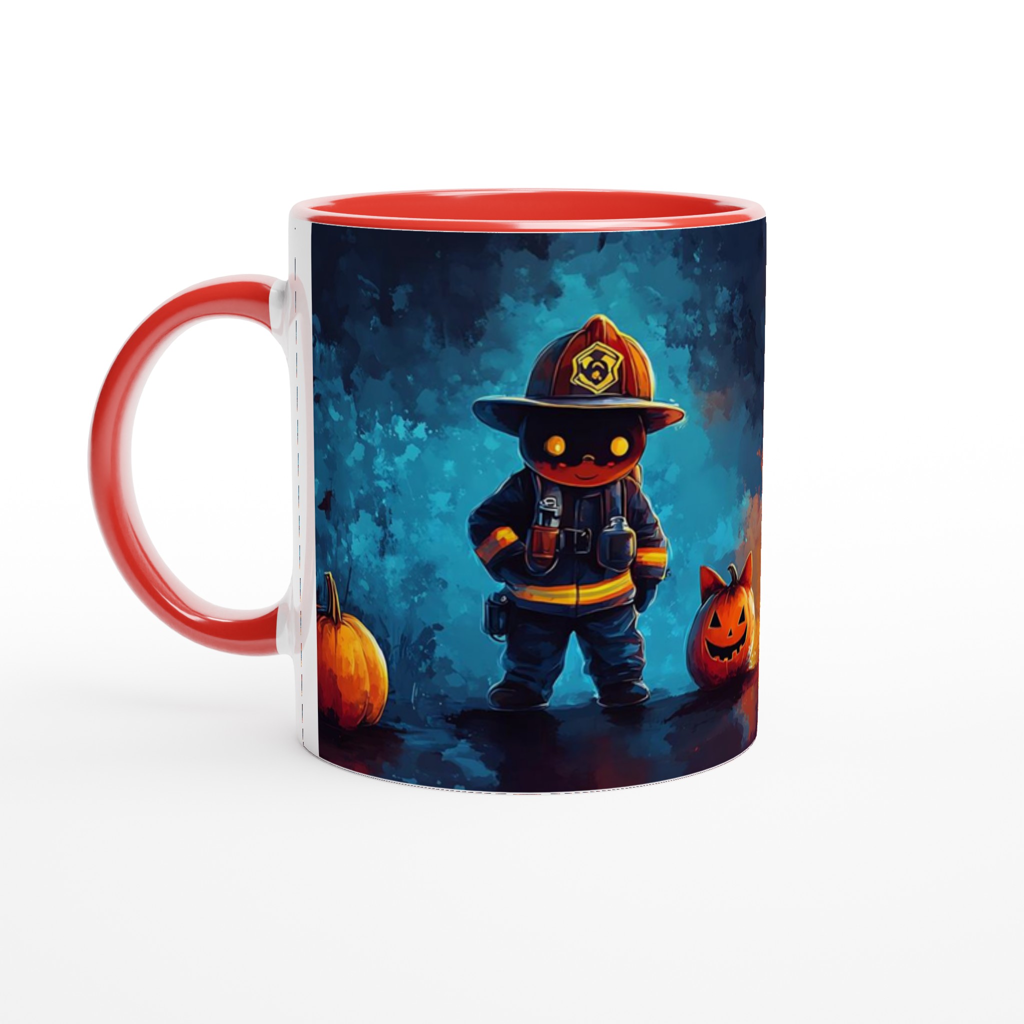 Söt Halloween-Brandman Mugg – Unik 11oz Keramikmugg i ditt val av sju livliga färger 5 89a4a7b9-591e-4baf-bb5d-57dca6056c3a