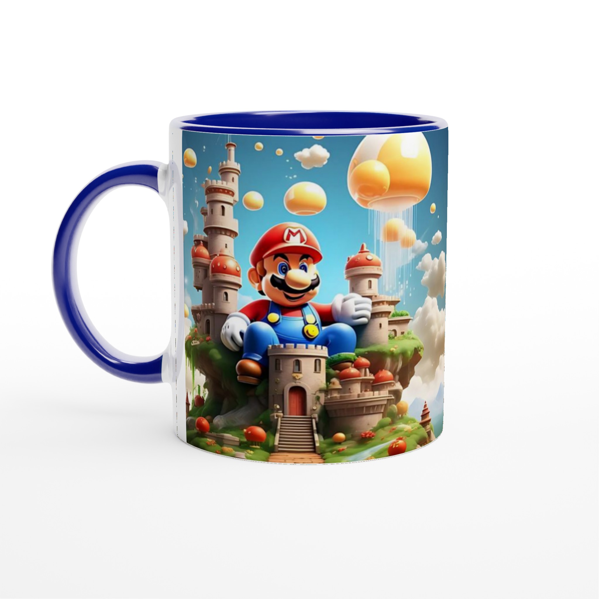 Premium 11oz Keramisk Mugg med Färgstark Mario & Sagoslott – Välj Bland Flera Fina Keramiska Färger 2 89fe5416-c71c-4b1f-9654-e3eb4d523311
