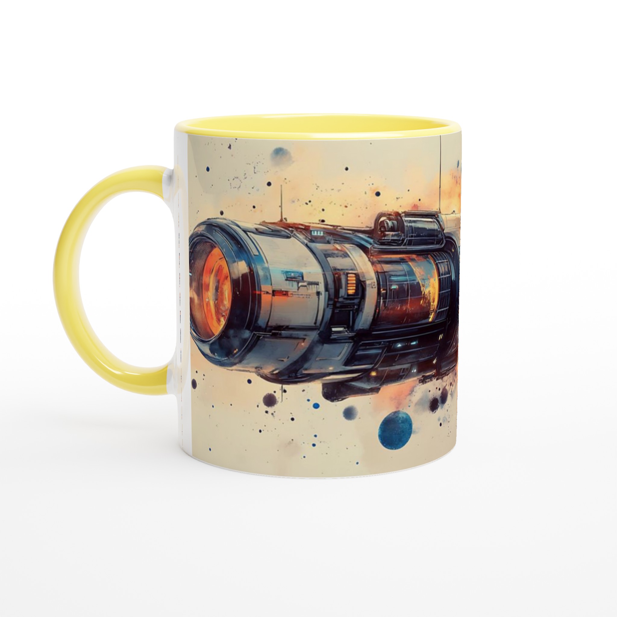 Kosmiskt Äventyr 11oz Keramikmugg - Rymdskeppsdesign med Valfri Färg för Sci-Fi-Fantasten 3 8a1dfc99-94b6-425c-9580-a3ec46ee8287