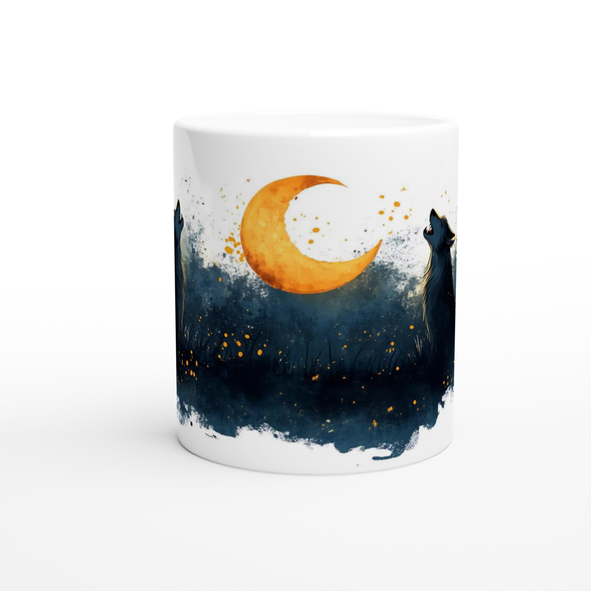 Månhylande Vargar Keramisk Mugg - Mystisk Skymningsdesign i 7 Färger 8 8a83d50d-b081-4142-b1e9-a7b1851b3fab