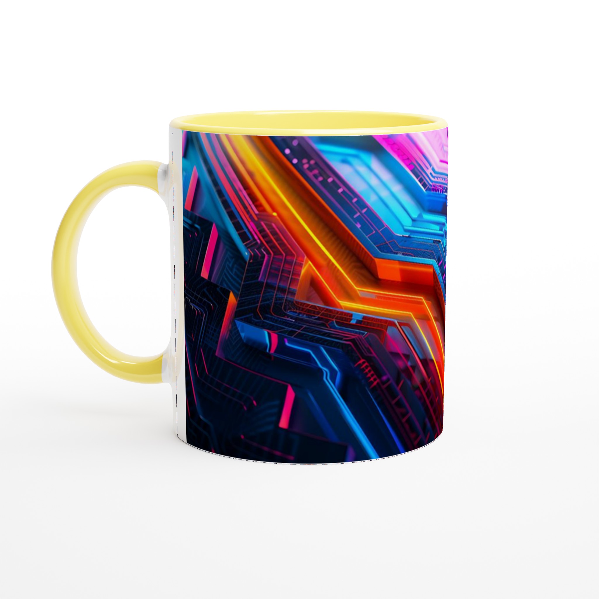 Neon Circuitry Design 11oz Keramisk Mugg – Lysande Abstrakt Konst för Din Kaffestund 3 8ab99d51-f1ac-43df-81e8-779599569582