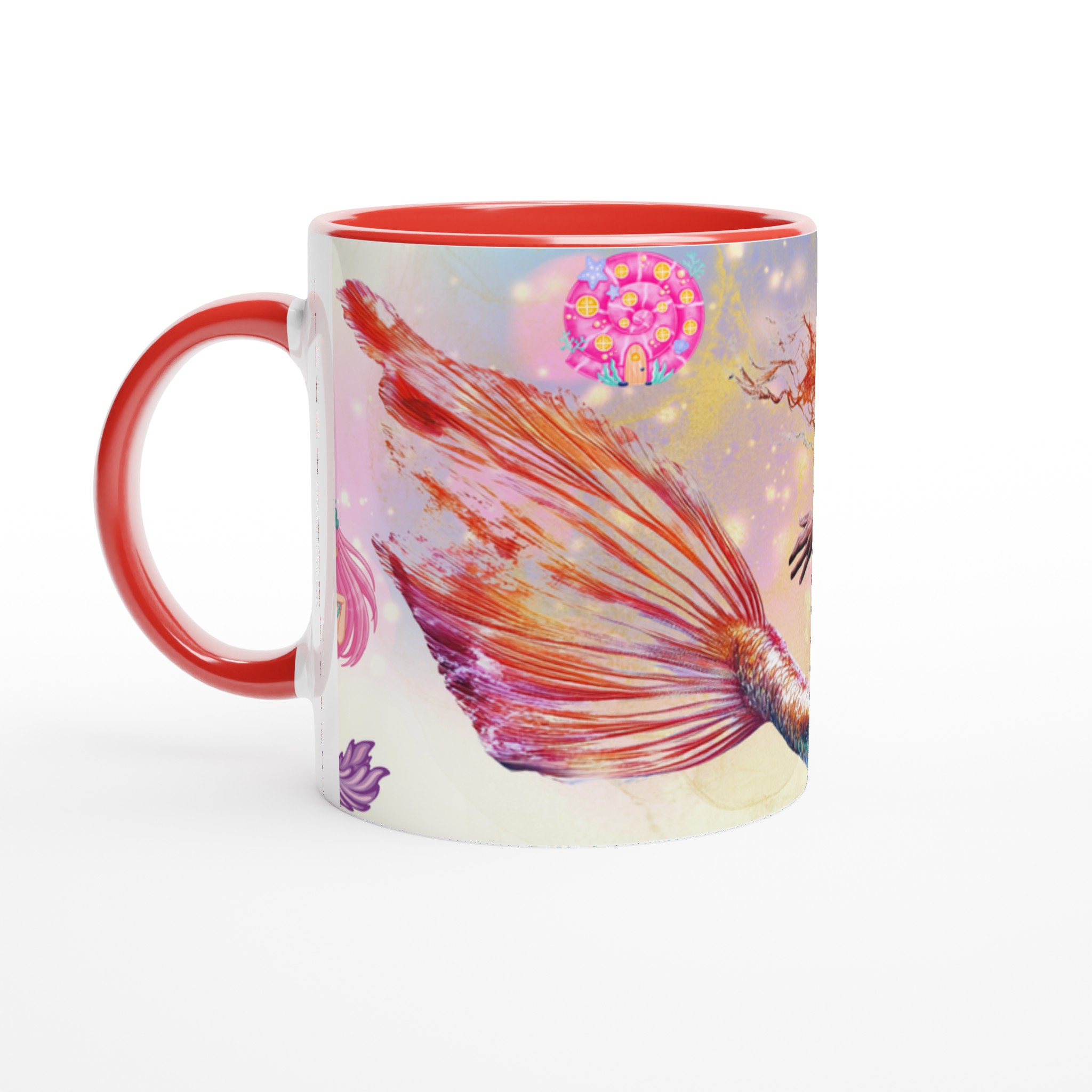 Vacker Keramikmugg med Sagolik Sjöjungfrustil i Flera Levande Färger – 11oz 5 8ade16ad-8560-46f2-be9e-18226c9bc0dd