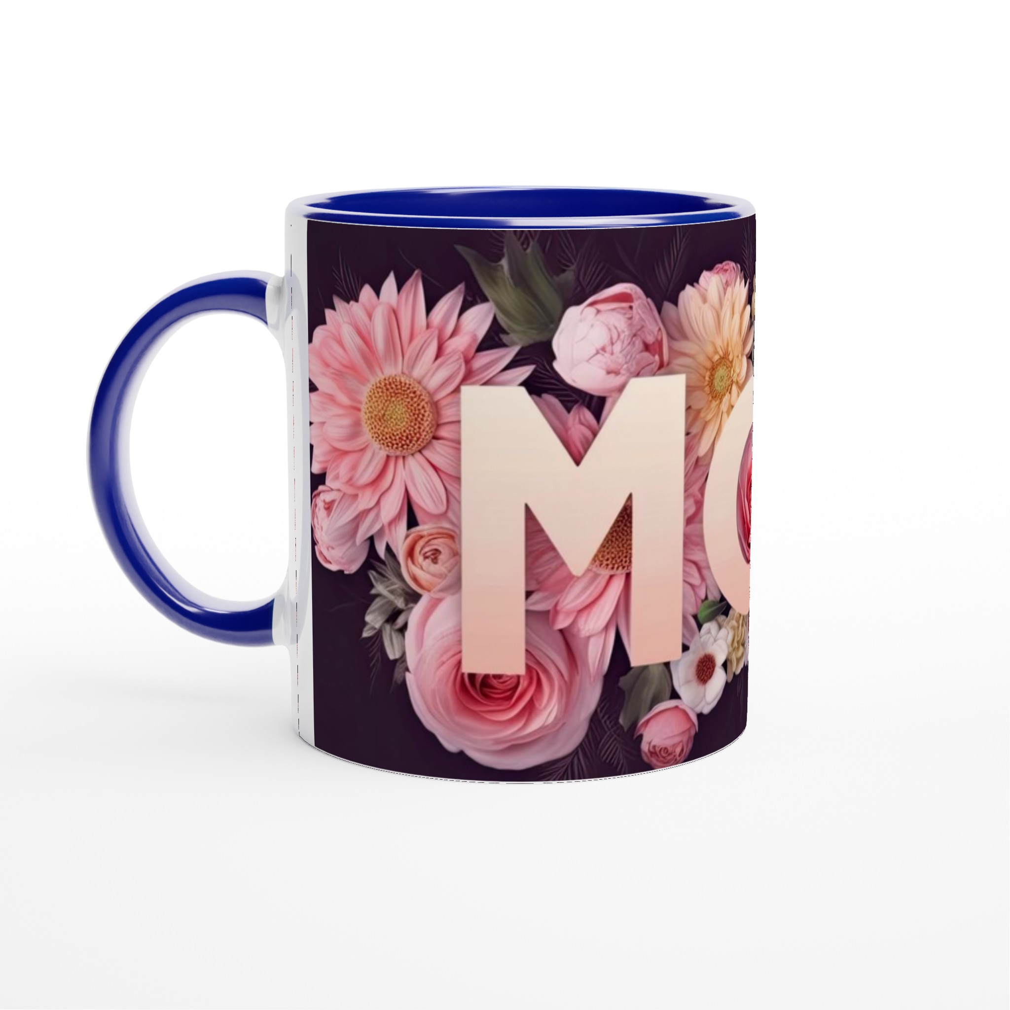 Vit 11oz keramisk mugg med blomstrande MOM-design – välj bland sju färgstarka keramiska nyanser 2 8b016f82-179d-49fb-b2c4-84c807ada6b8