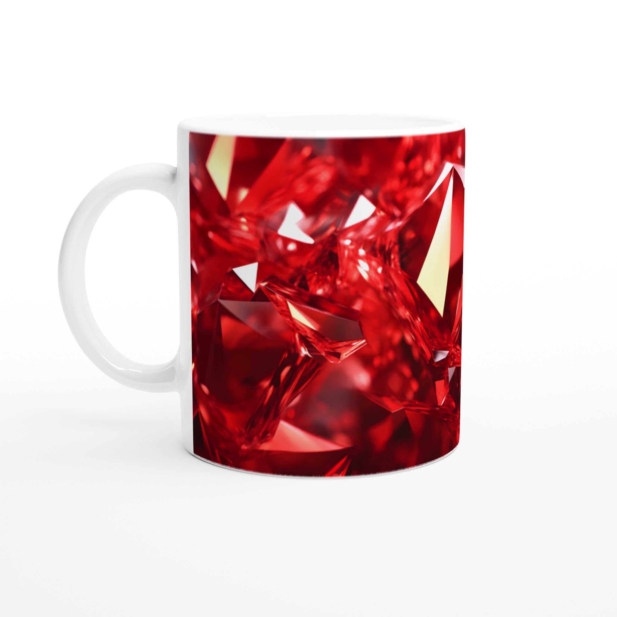 Rubinröd Fasetterad Keramikmugg - 11oz Lyxig Kaffemugg i Ditt Val av Färg 1 8b669431-87cc-4235-8b07-48ca38f4e1ef