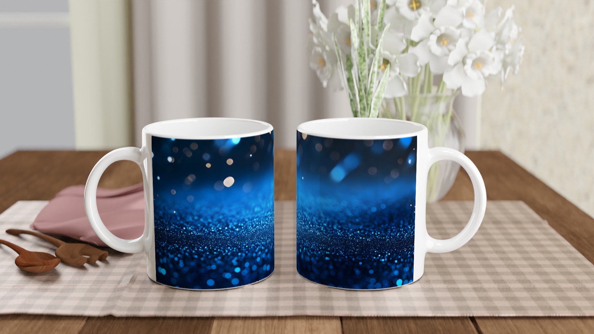 Stjärnklar Natt 11oz Keramikmugg - Blå Glittereffekt & Valfri Färg 10 8b6d9186-e19d-4351-9a9f-2e4900f05dca
