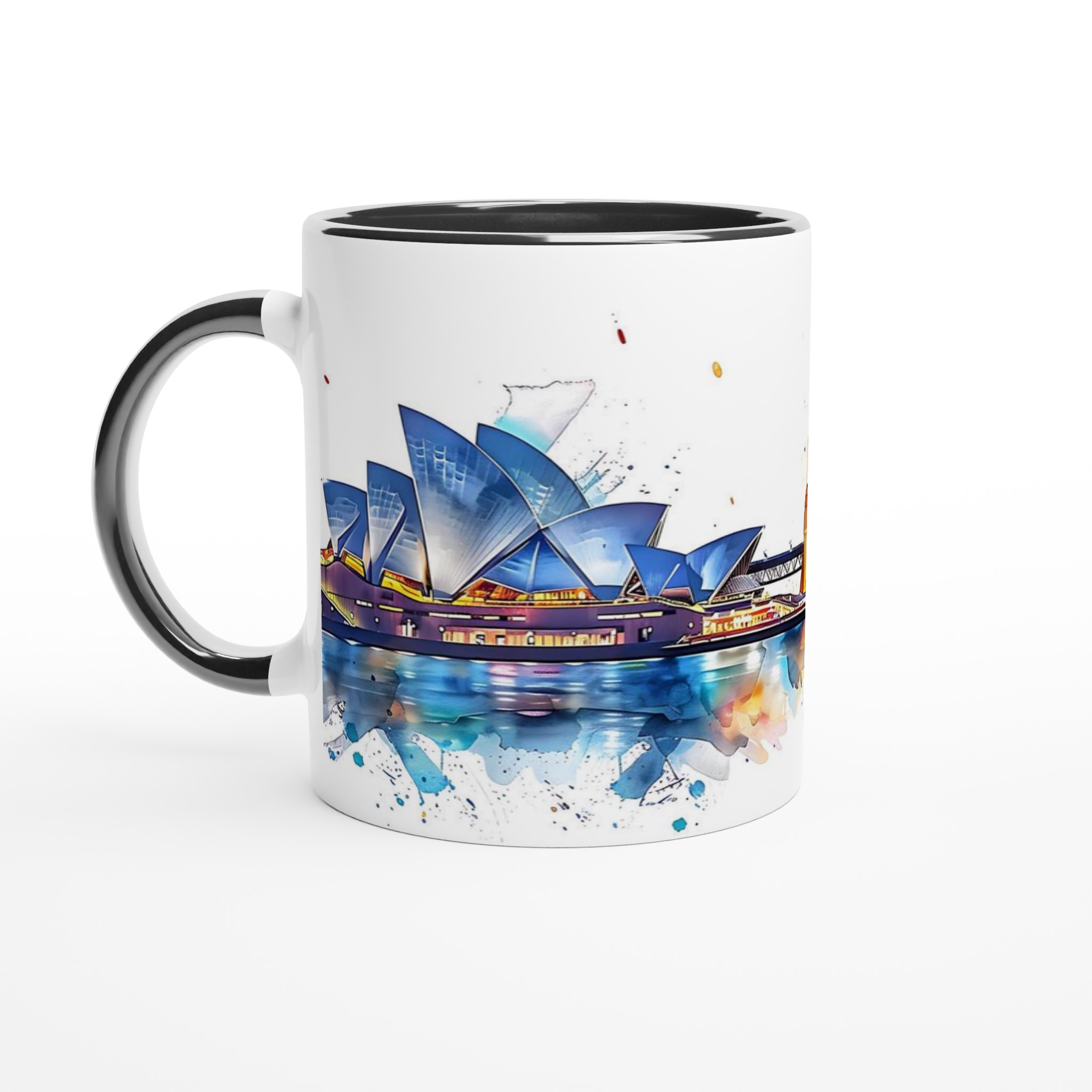 Sydney Skyline Akvarell Mugg – Färgstark Keramisk Kaffekopp 11oz 4 8ba7bd87-26dc-4163-8c4e-b18dafb2d5b4