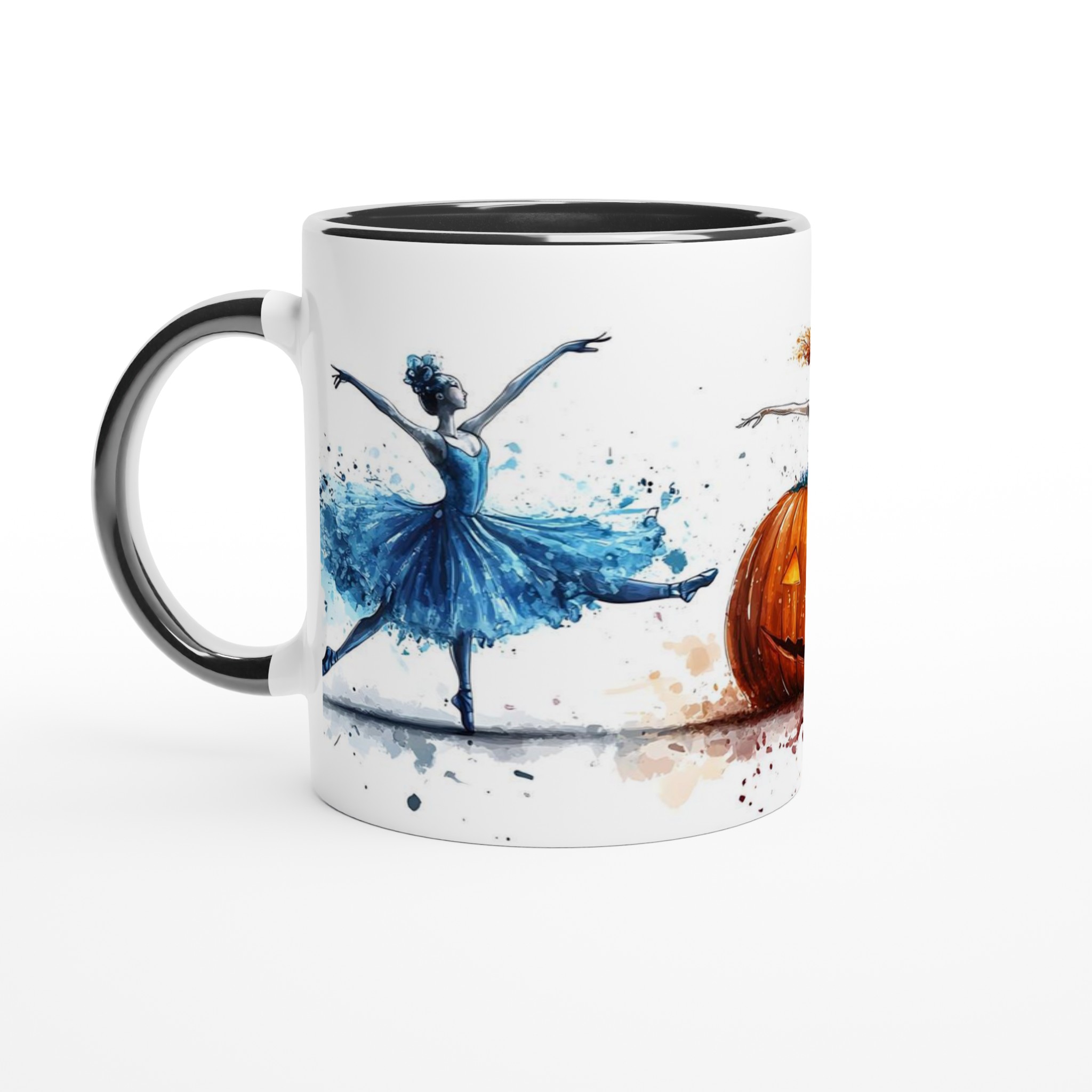 Balettinspirerad Halloween Mugg: Eleganta Dansöser & Skrämmande Pumpa i Akvarellstil 4 8bbafdef-499f-4bc4-97d3-41111f6a3e10
