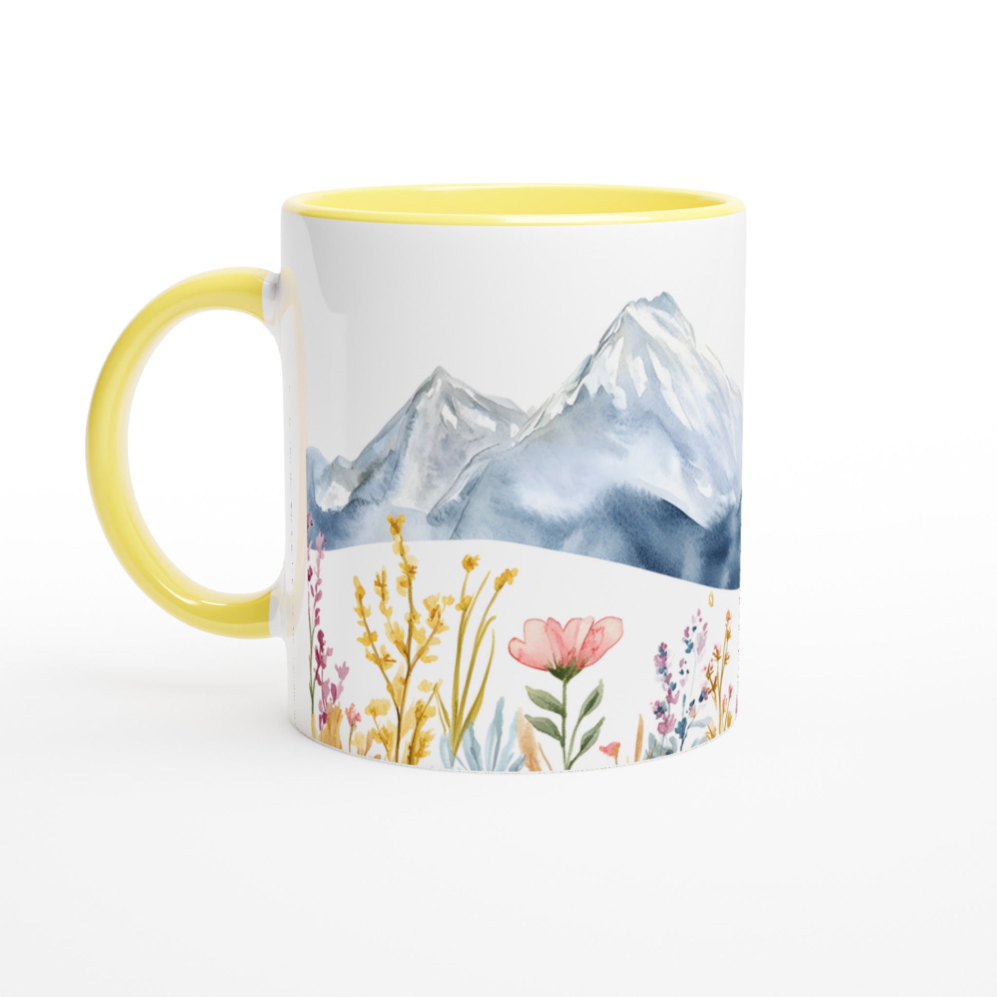 Akvarell Berg & Vildblommor Keramikmugg – Din 11oz Favorit i Flera Färger! 3 8bdd4899-caef-4edc-8f09-1f90161d462e