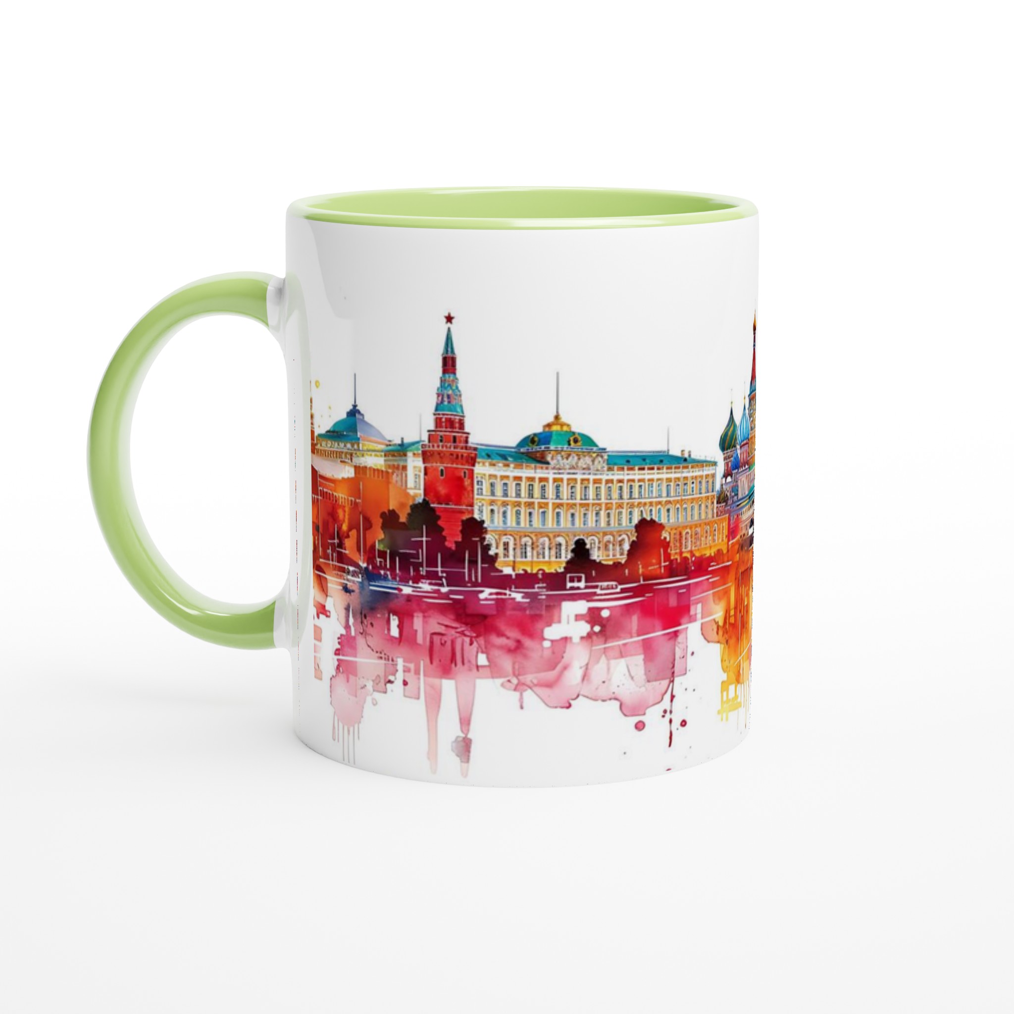 Abstrakt Moskva Vattenfärg Mugg - Livfull Stadsbild i Regnbågens Färger 7 8bf69693-b53f-4d3f-93a6-460df6f80cab