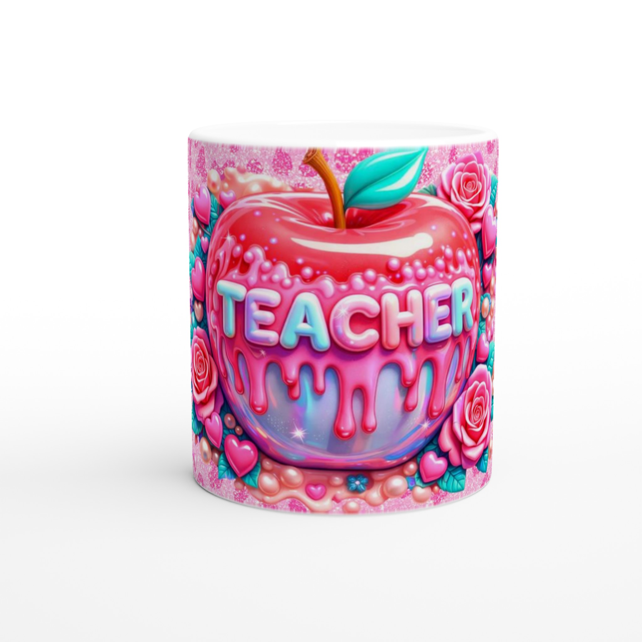 Glossy Pink Teacher Apple Ceramic Mug – Celebrate Educators in Vibrant Style 8 8bfe813d-2d7a-4415-9631-f0e59bf78988
