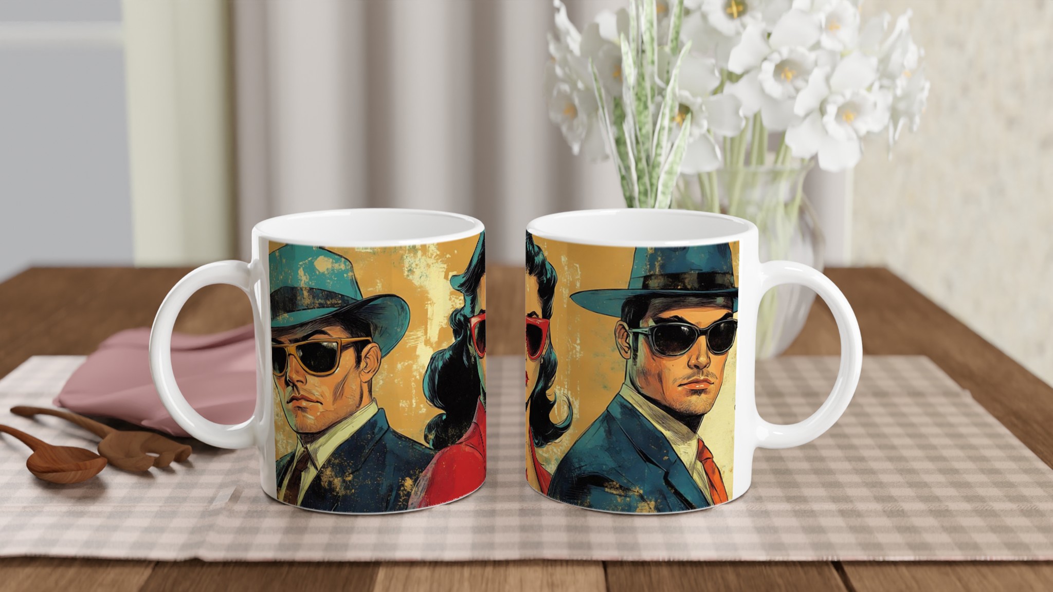 Retro Pulp Noir Keramisk Mugg - Välj din färg! 10 8c0168ba-2d54-4150-bf1c-8e7b109587f0