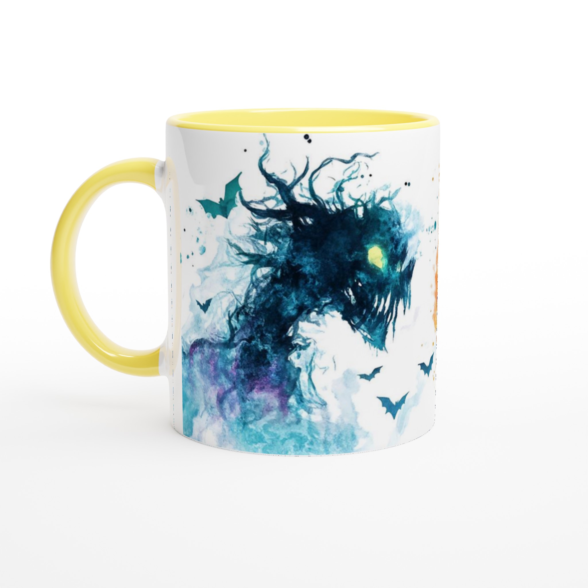 Mystisk Häxa & Pumpa Keramisk Mugg - Spöklik Design i Färgstarka Akvarelltoner 3 8c31b864-762c-487c-9f80-6dab19663fdc