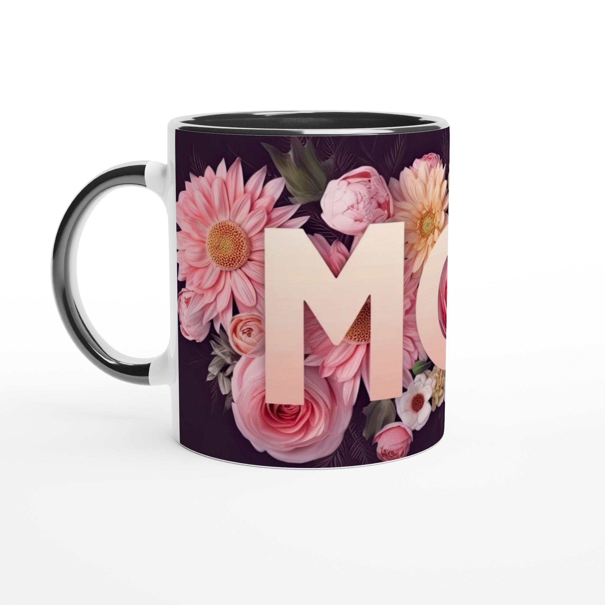 Vit 11oz keramisk mugg med blomstrande MOM-design – välj bland sju färgstarka keramiska nyanser 4 8c367cdb-ec2a-41f7-b9b4-408bf8c6bd9e
