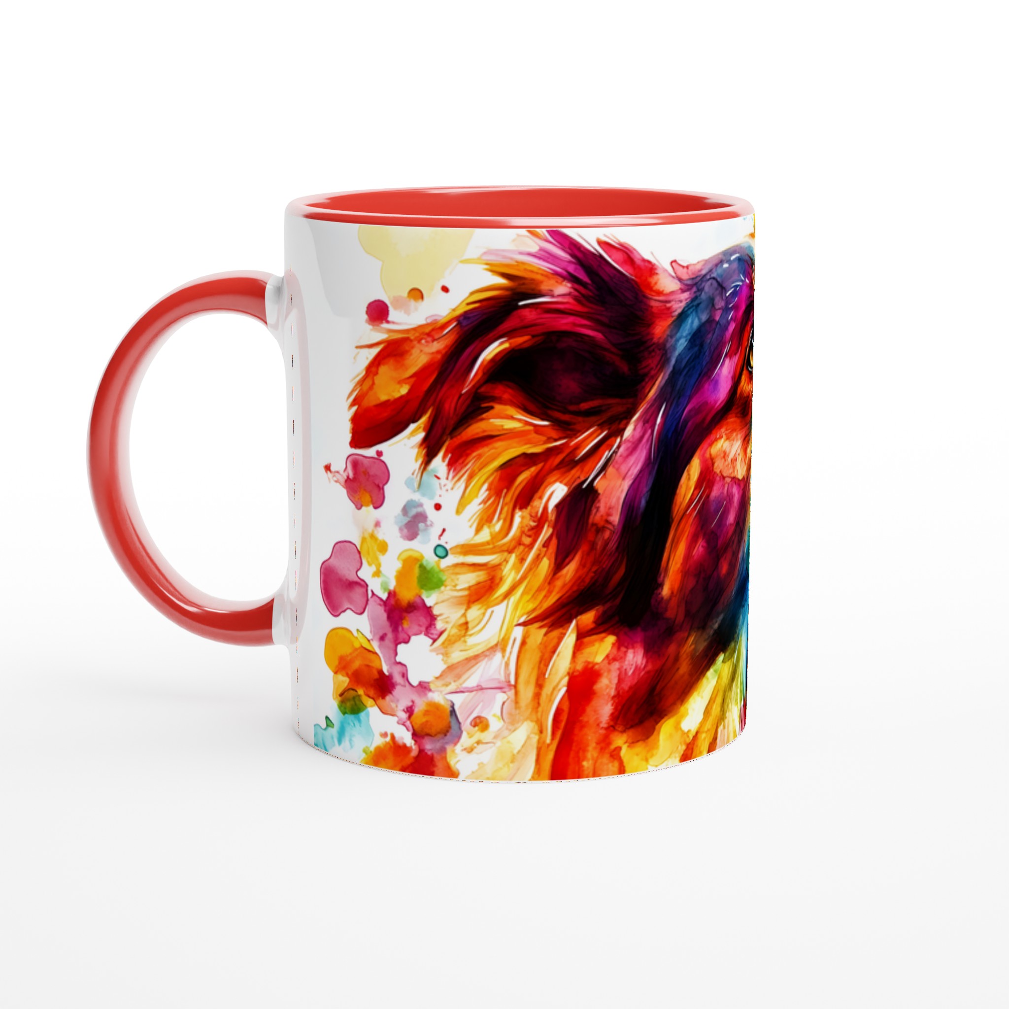 Färgsprakande Akvarellhund Mugg - 11oz Keramikmugg i ditt Val av Sju Livfulla Färger 5 8c4ab4f4-a160-44c8-bb01-e61d6d2aa8b5