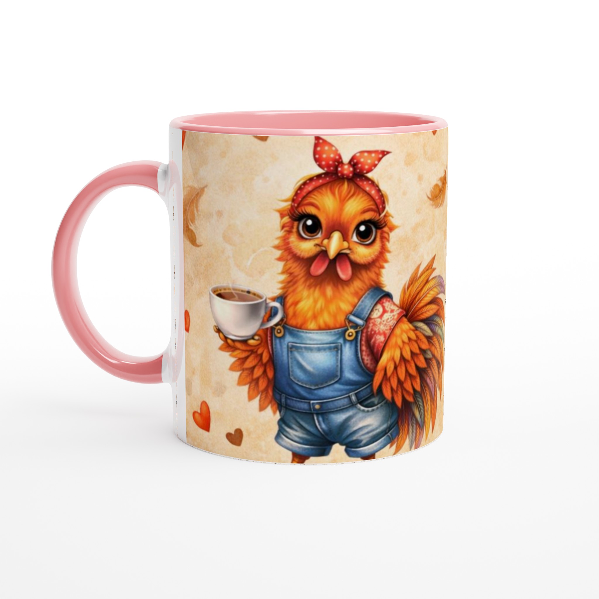 Charmig Vit 11oz Keramisk Mugg för Flickor som Älskar Höns & Kaffe – Välj din Färg! 6 8c66c540-c058-4f7f-8da8-34d5b2b03326