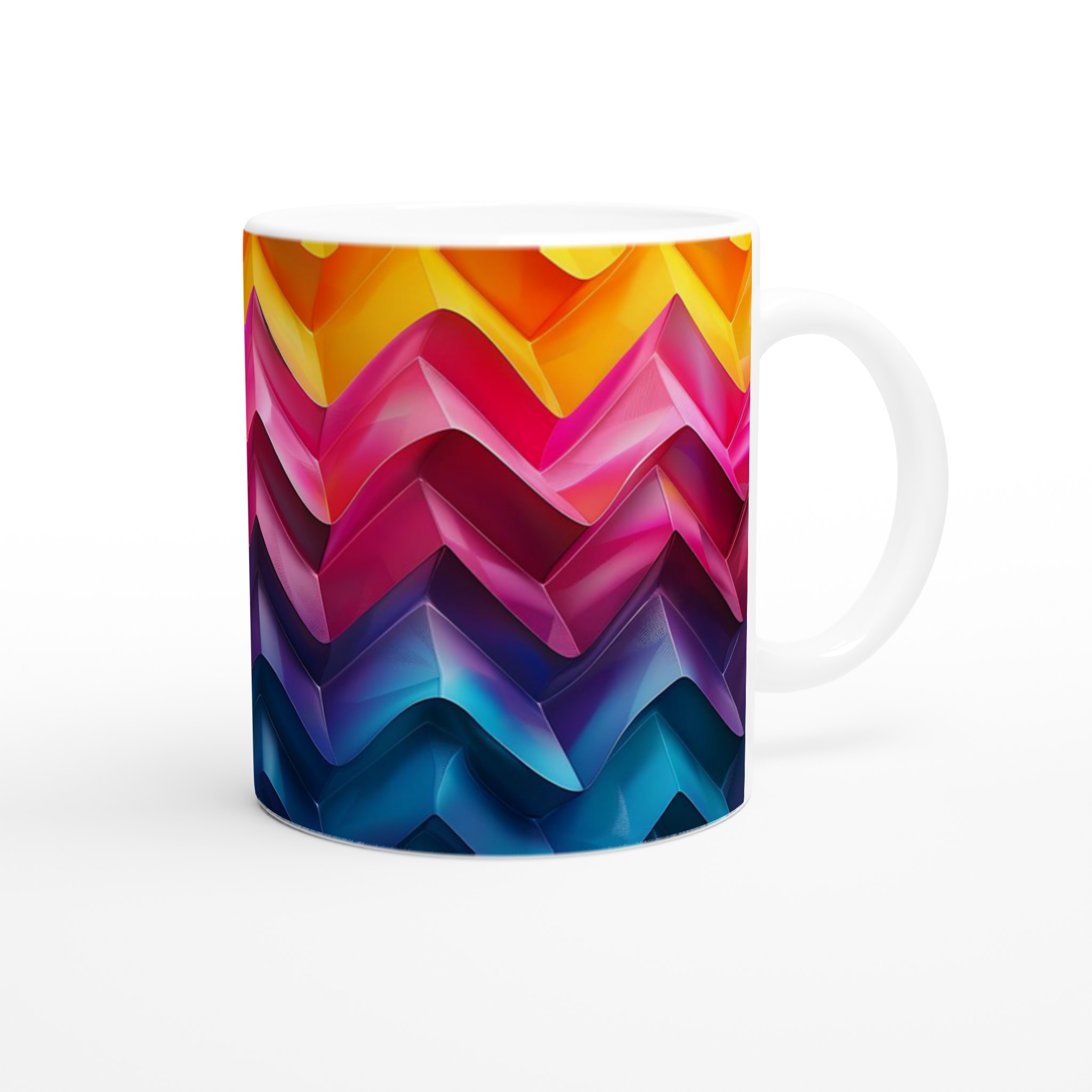 Abstrakt Våg Keramikmugg - 11oz Vibrant Konstnärlig Design i Ditt Val av Färg 9 8c71b1a9-d830-46c6-bcb9-44c39f05b343
