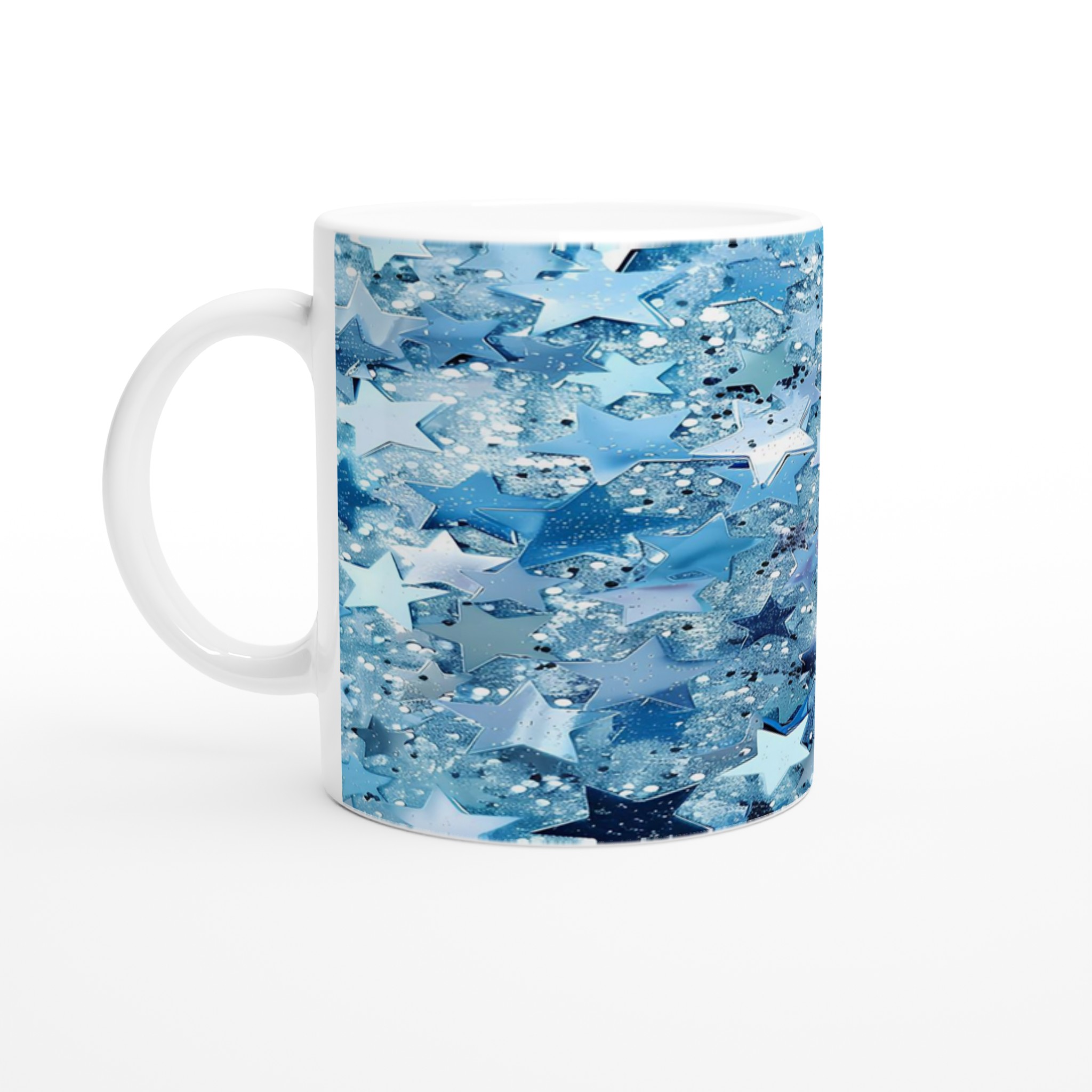 Stjärnklar Blå Glitter Mugg - Premium 11oz Keramik för Magiska Drycker i Valfri Färg 1 8c860295-a0b8-42bc-ae88-eedbebbc8368