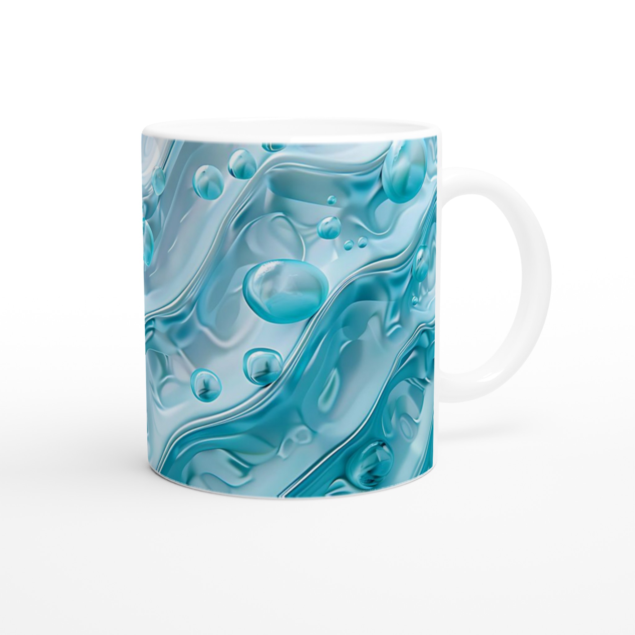 Ocean Breeze 11oz Keramisk Mugg – Dröm Dig Bort med Lugnande Vågformad Design & Aqua Bubblor 9 8c8cf9d2-e8d1-4560-8b6e-4d9606f5da89