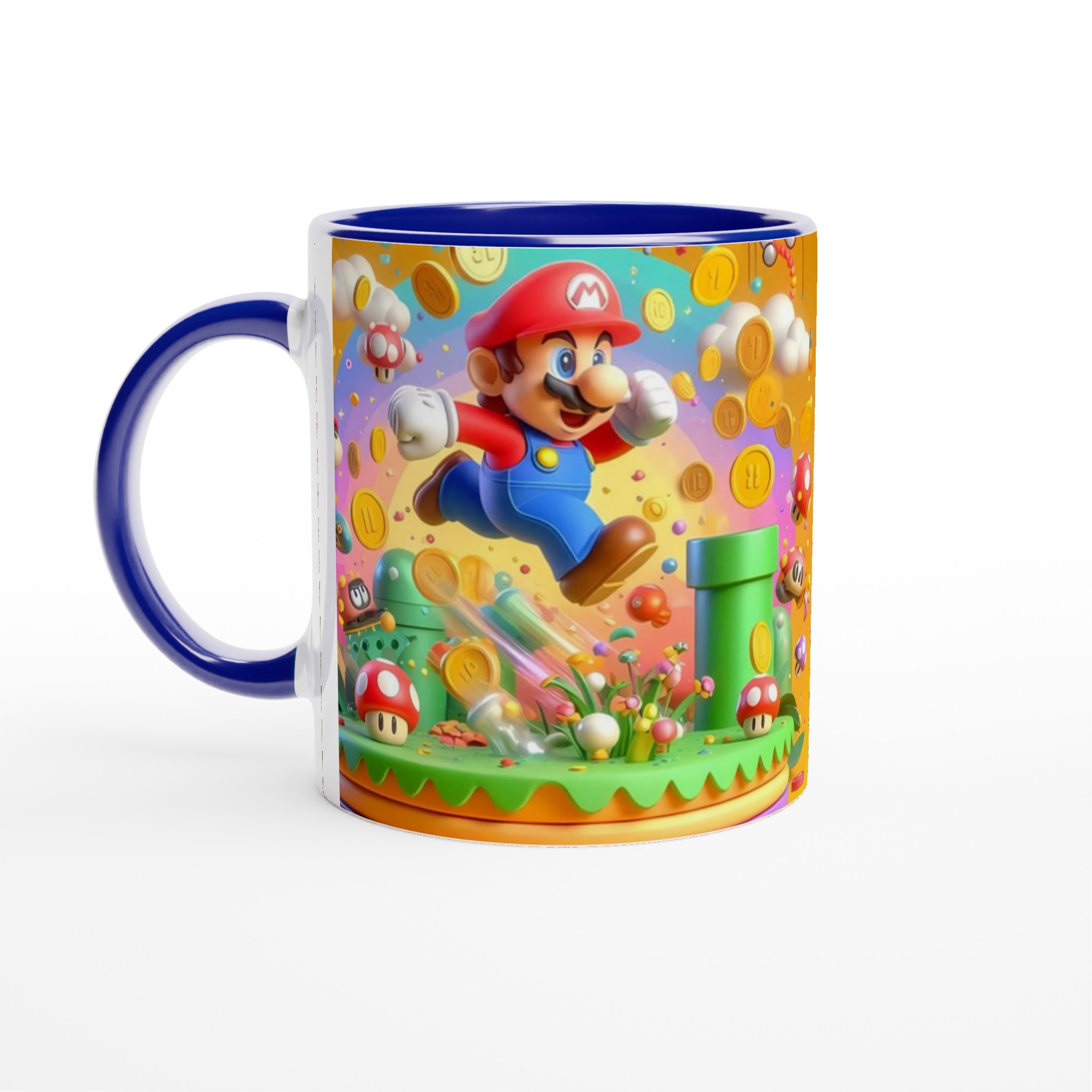 Vit 11oz keramisk mugg med färgstark spelscen – välj din favoritfärg för en unik touch 2 8ca2dc8e-c1d2-45df-8c31-8636e6a86537