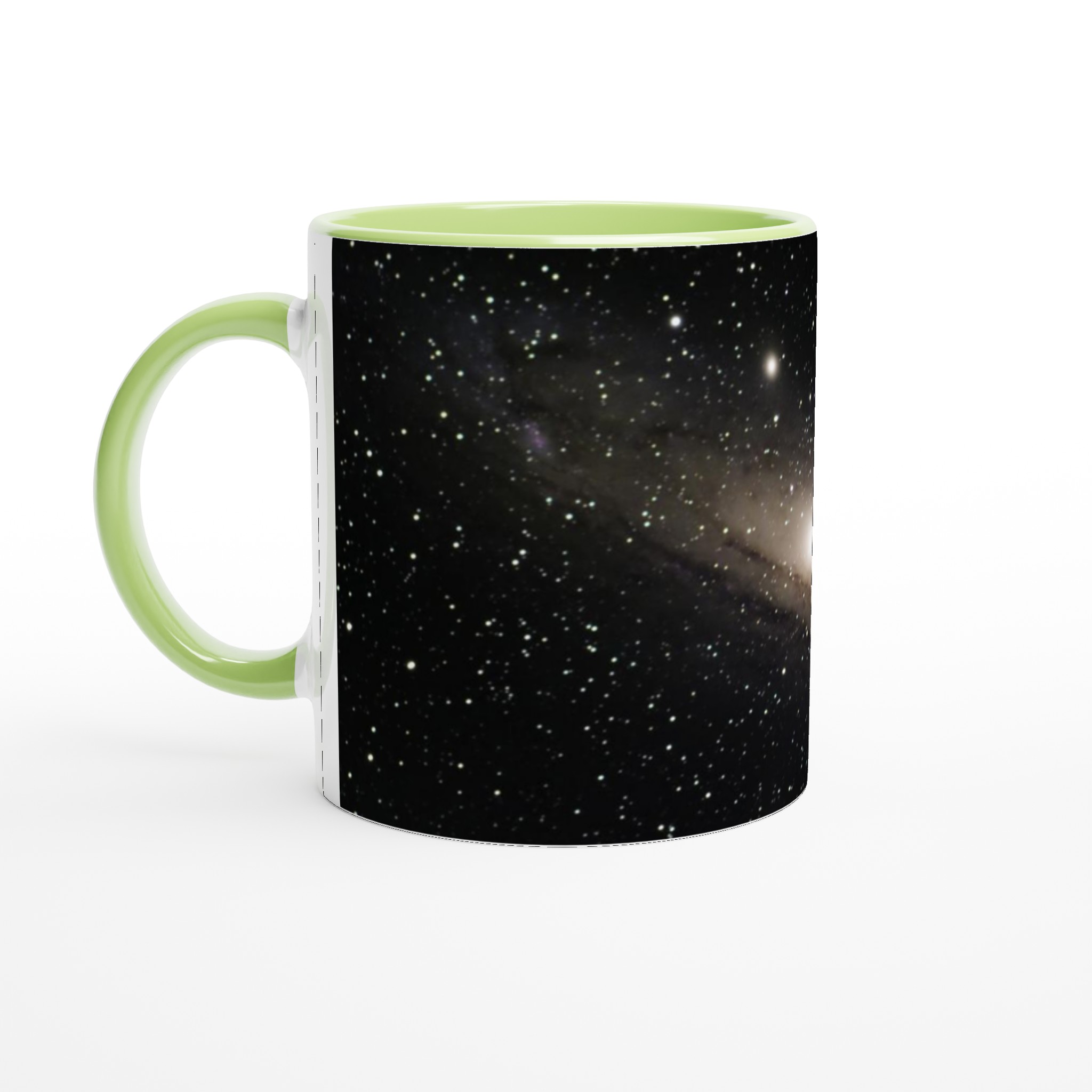 Vit 11oz keramisk mugg med stjärnklart rymdmotiv – välj bland flera färgstarka keramiknyanser 7 8cb29d0c-9c6b-4713-8384-6e419cc0e046